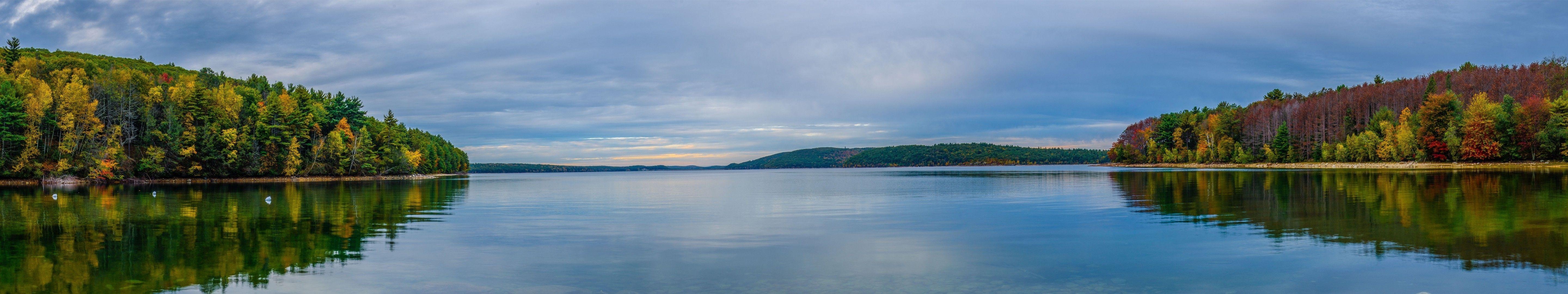 Flagge, Massachusetts, Hintergrund, Symbol, Patriotismus, 5760x1080 Dual Screen Desktop