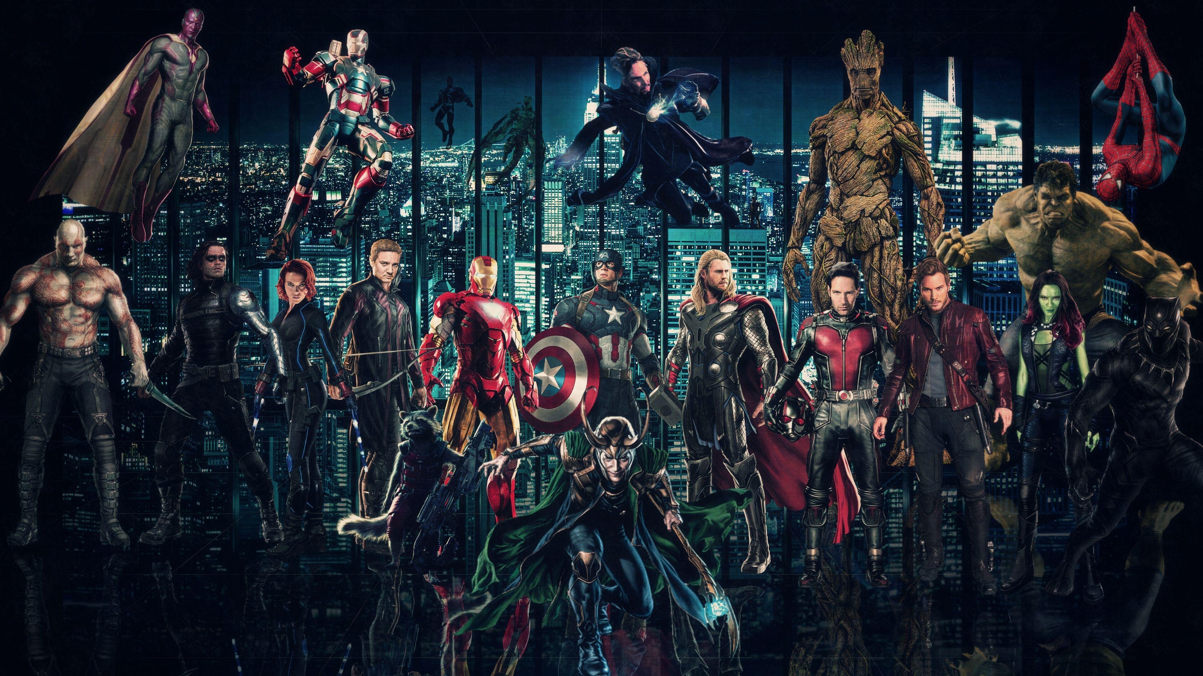 Marvel Cinematic Universe, Wallpaper, Avengers, Helden, Filme, 3840x2160 4K Desktop