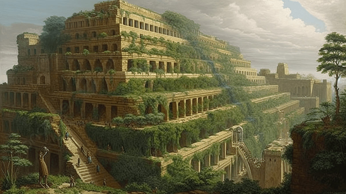 Antike Stadt, Eden, Hängende Gärten, Babylon, Hintergrundbild, 1200x680 HD Desktop