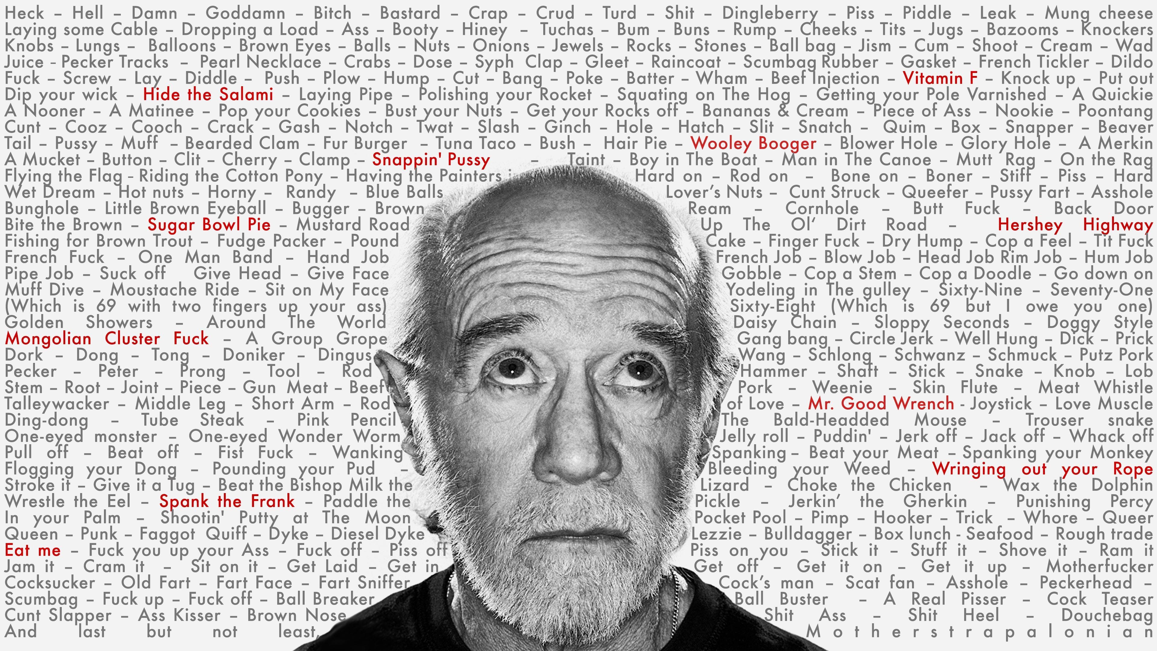 George Carlin, Schmutzige Worte, 3840x2160, Provokation, Comedy, 3840x2160 4K Desktop