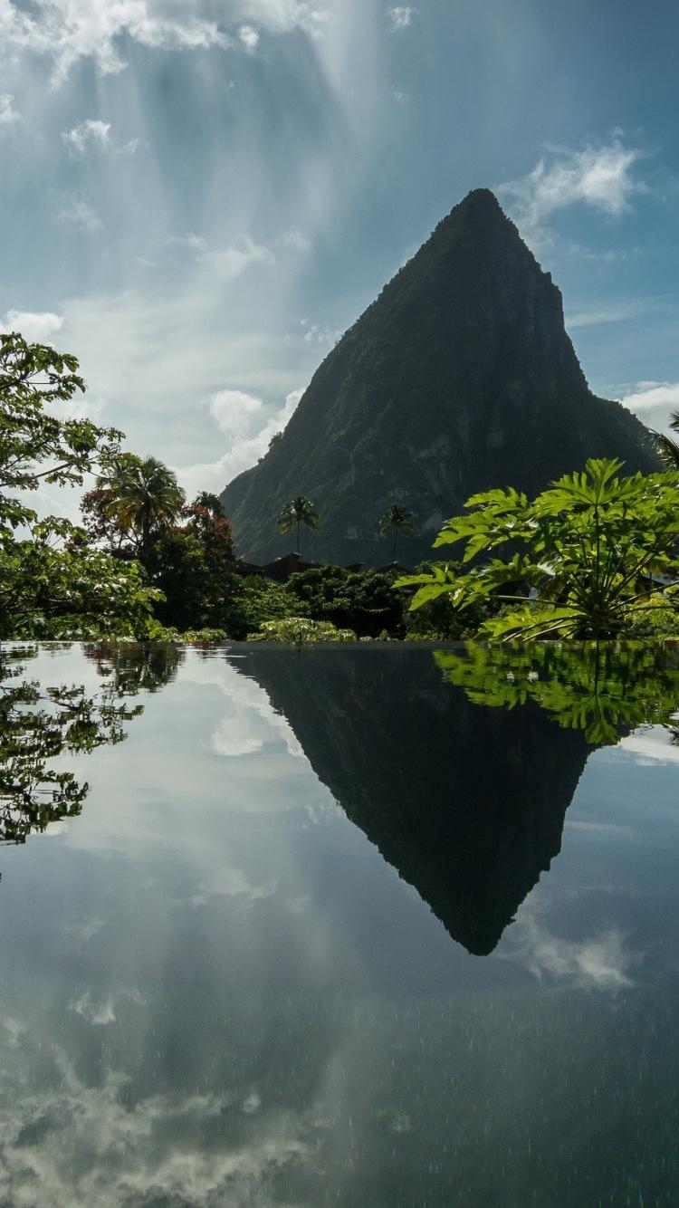 Saint Lucia, Natur, Karibik, Insel, Exotik, 750x1340 HD Handy