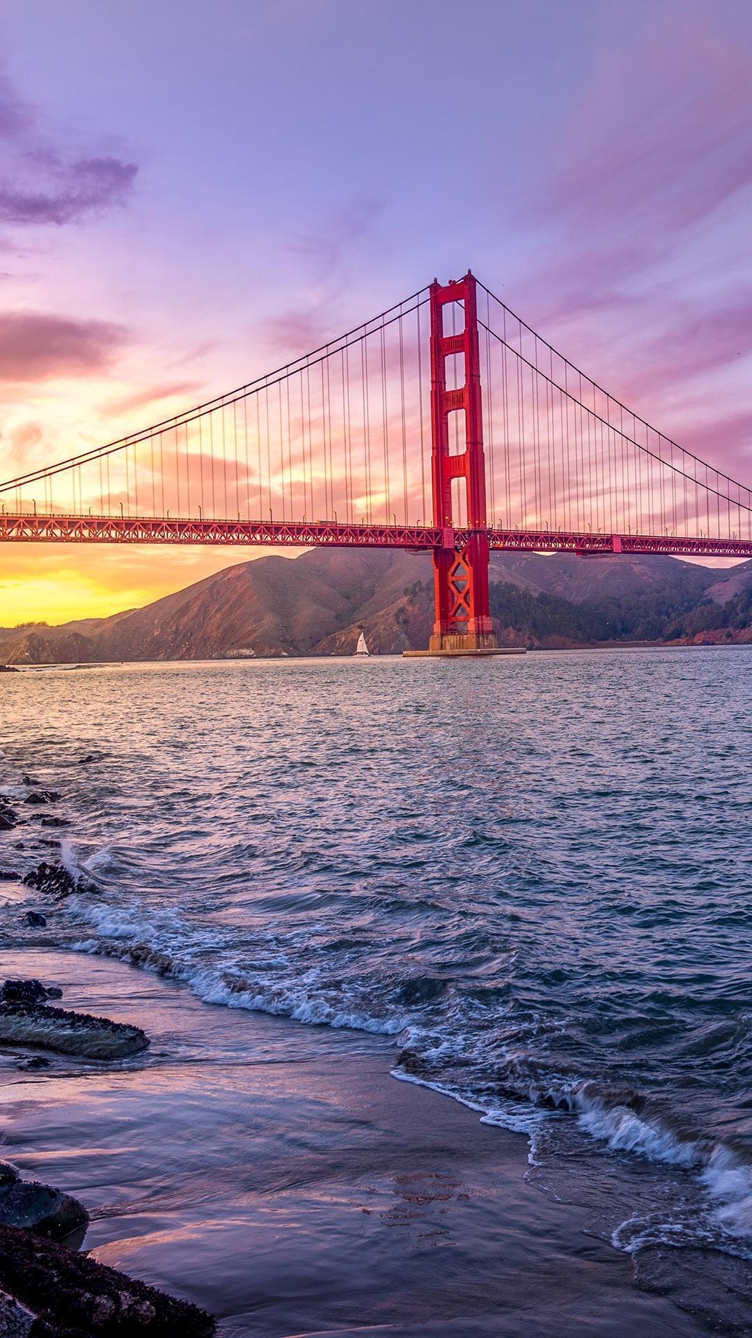 Golden Gate, iPhone, Kalifornien, San Francisco, USA, 1080x1920 Full HD Handy