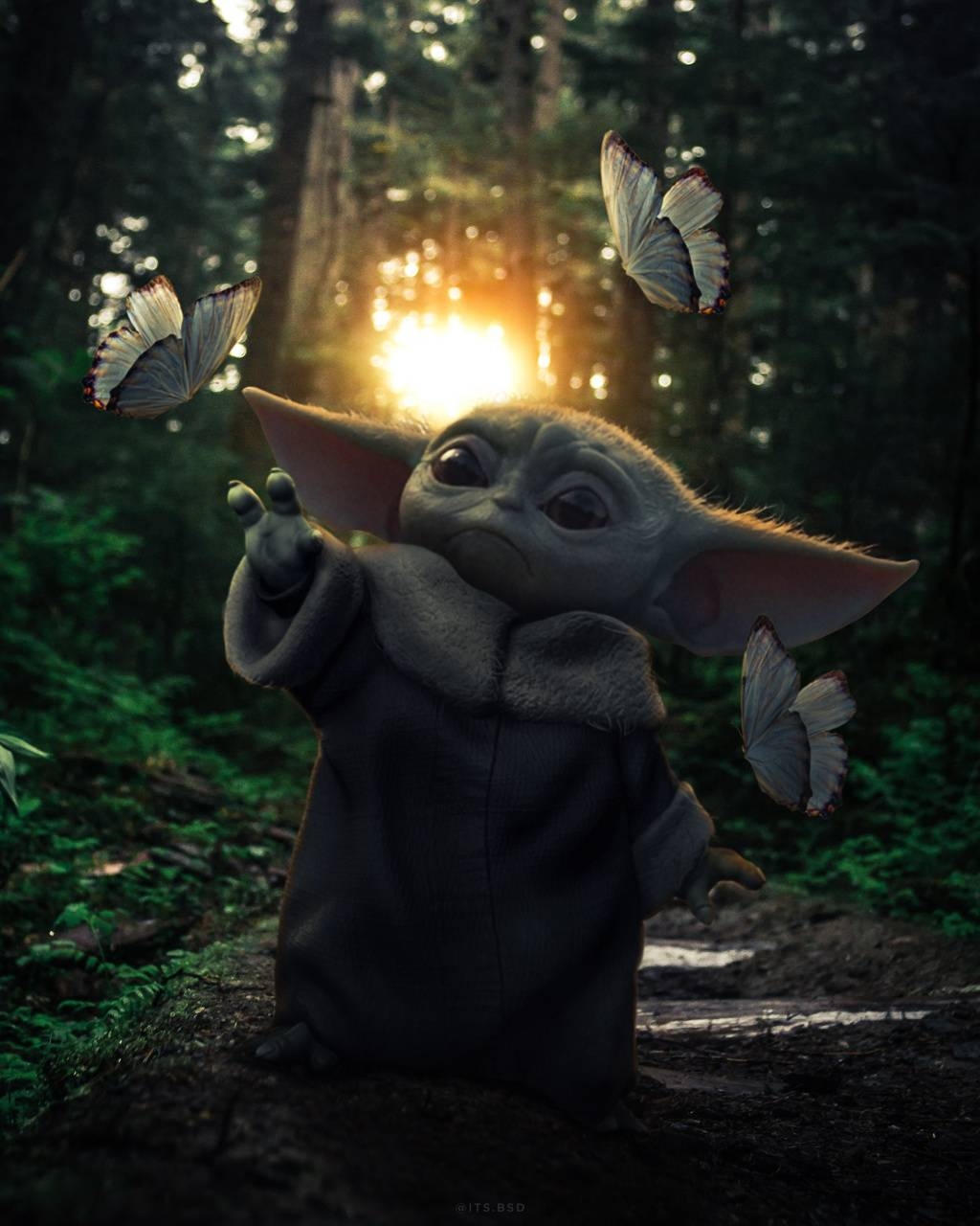 Baby Yoda, Hintergrund, Film, süß, 1030x1280 HD Handy