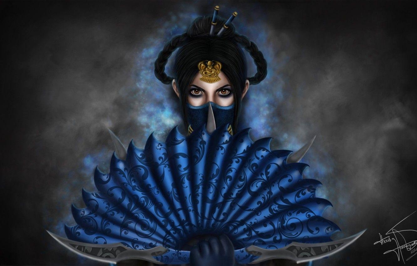 Kitana, Mortal Kombat, Illustration, Fanart, Videospiel, 1340x850 HD Desktop