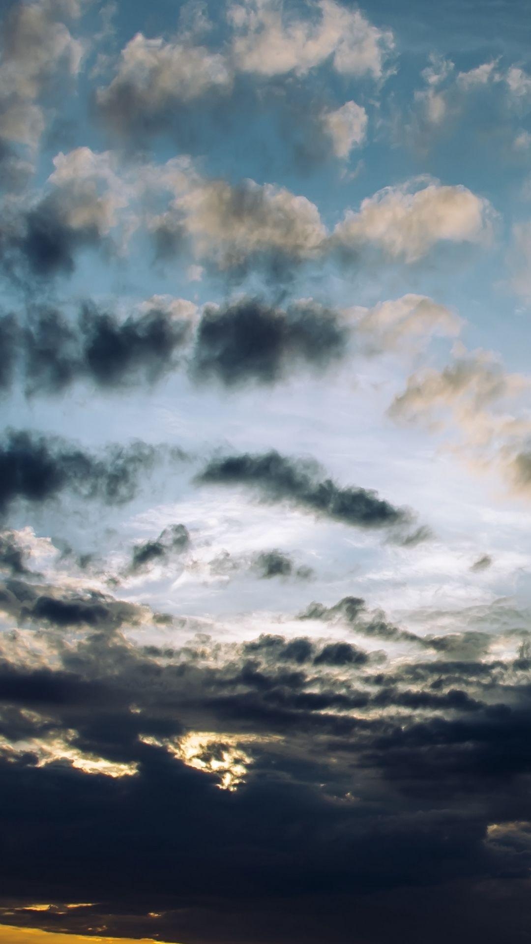 dunkle Wolken, iPhone, Natur, dramatisch, Himmel, 1080x1920 Full HD Handy