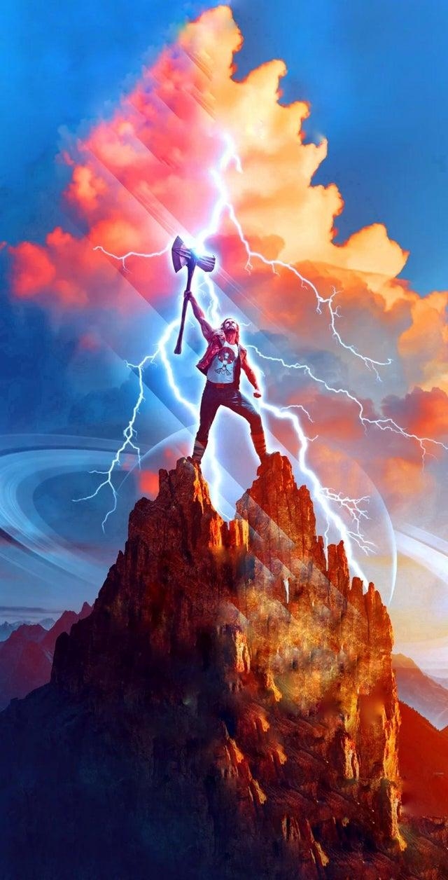 Thor Love and Thunder, textlos, Handy, Poster, Film, 640x1260 HD Handy