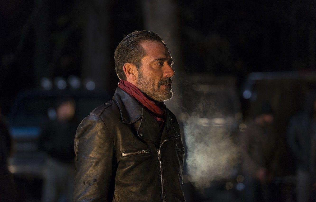 Jeffrey Dean Morgan, Jacke, Profil, The Walking Dead, Negan, 1340x850 HD Desktop