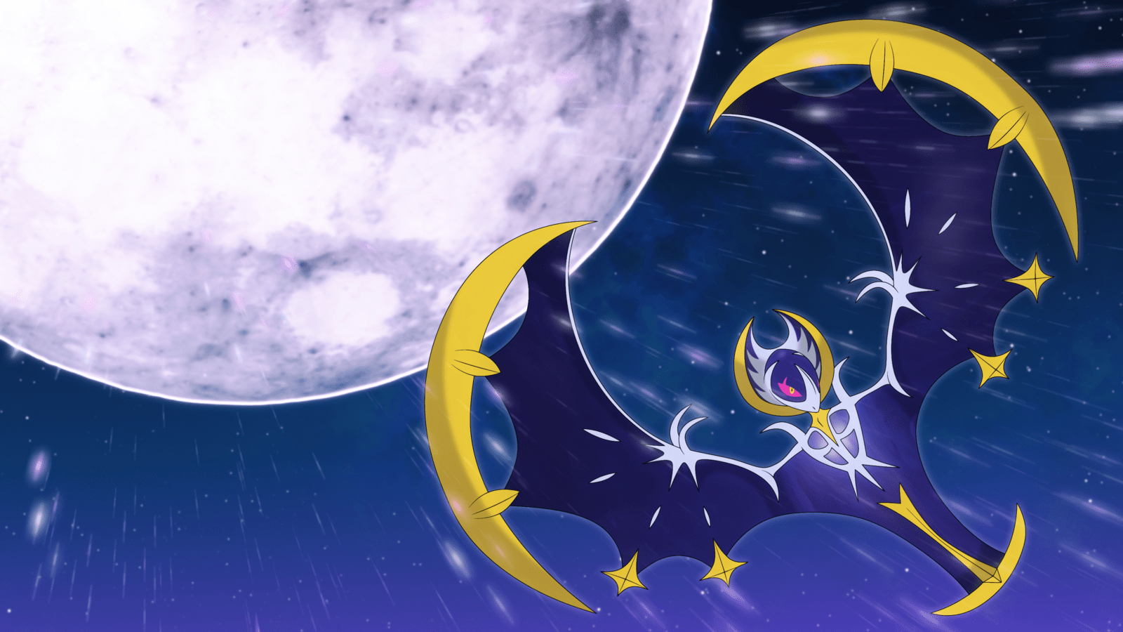 Lunala, HD, Wallpaper, Anime, Pokémon, 1600x900 HD Desktop