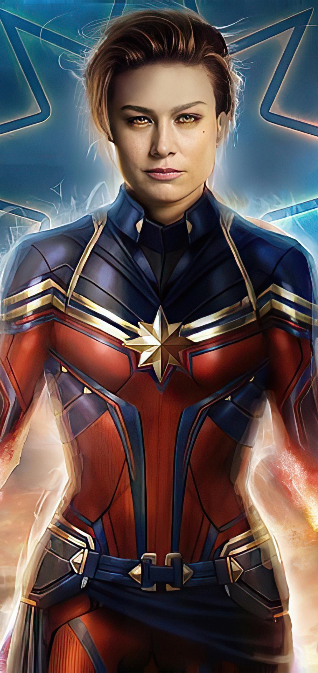 Captain Marvel, Brie Larson, 2020, Huawei, Oppo, 1080x2280 HD Handy