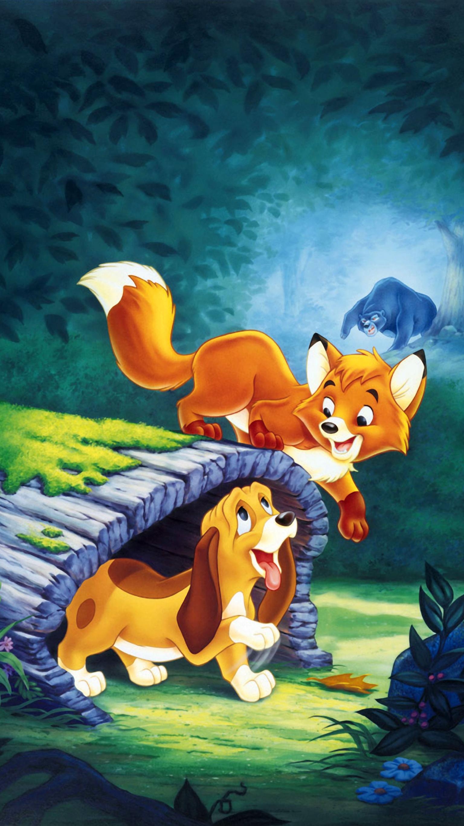 Cap und Capper, 1981, Cartoon, Disney, Fuchs, 1540x2740 HD Handy