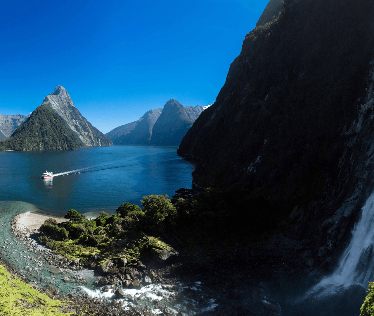 Milford Sound, Queenstown, Neuseeland, Reisen, Natur, 1280x1080 HD Desktop