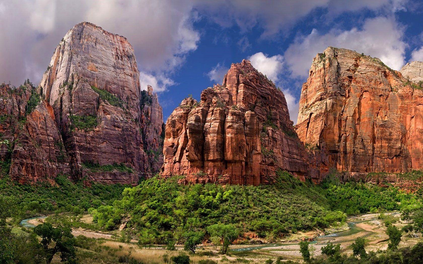 Zion Nationalpark, Voll HD, Hintergrund, Natur, Reisen, 1680x1050 HD Desktop