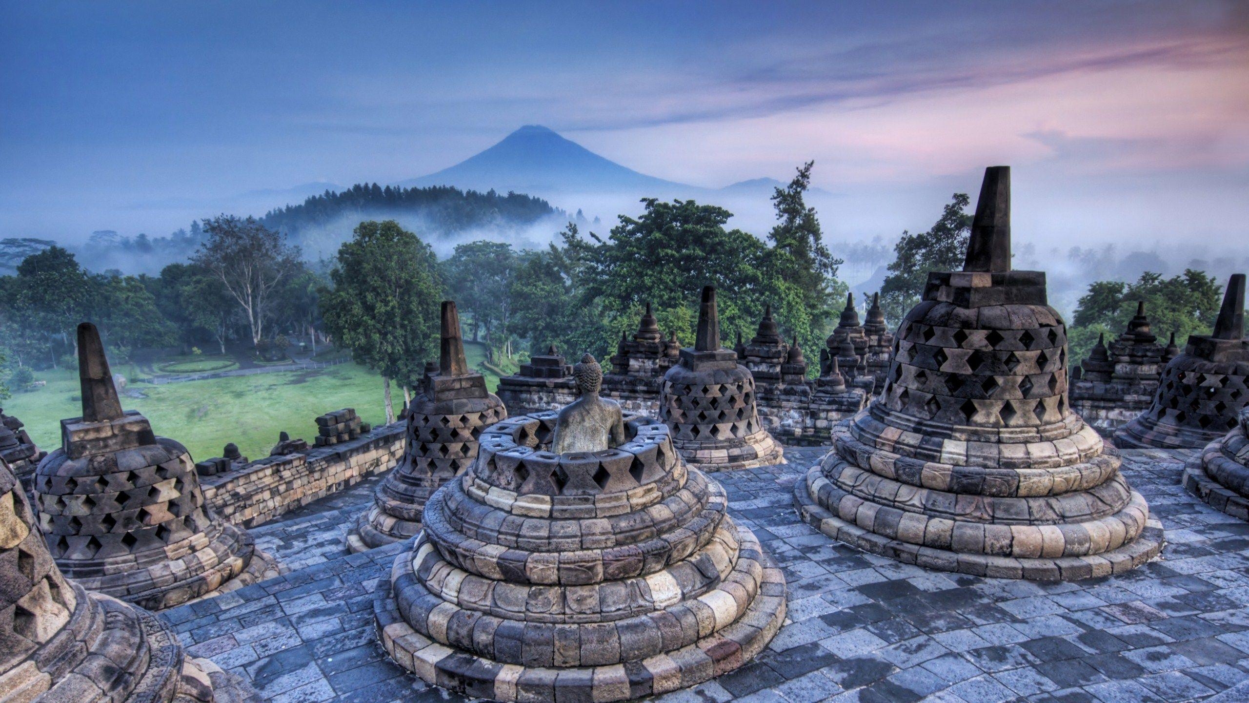 Borobudur, Indonesien, HD, Tempelkomplex, Asien, 2560x1440 HD Desktop