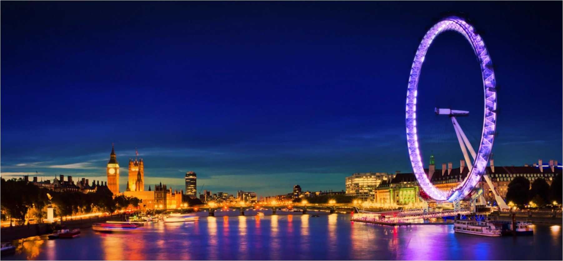 4K Ultra HD, London Eye, Reisen, England, Themse, 1810x840 Dual Screen Desktop