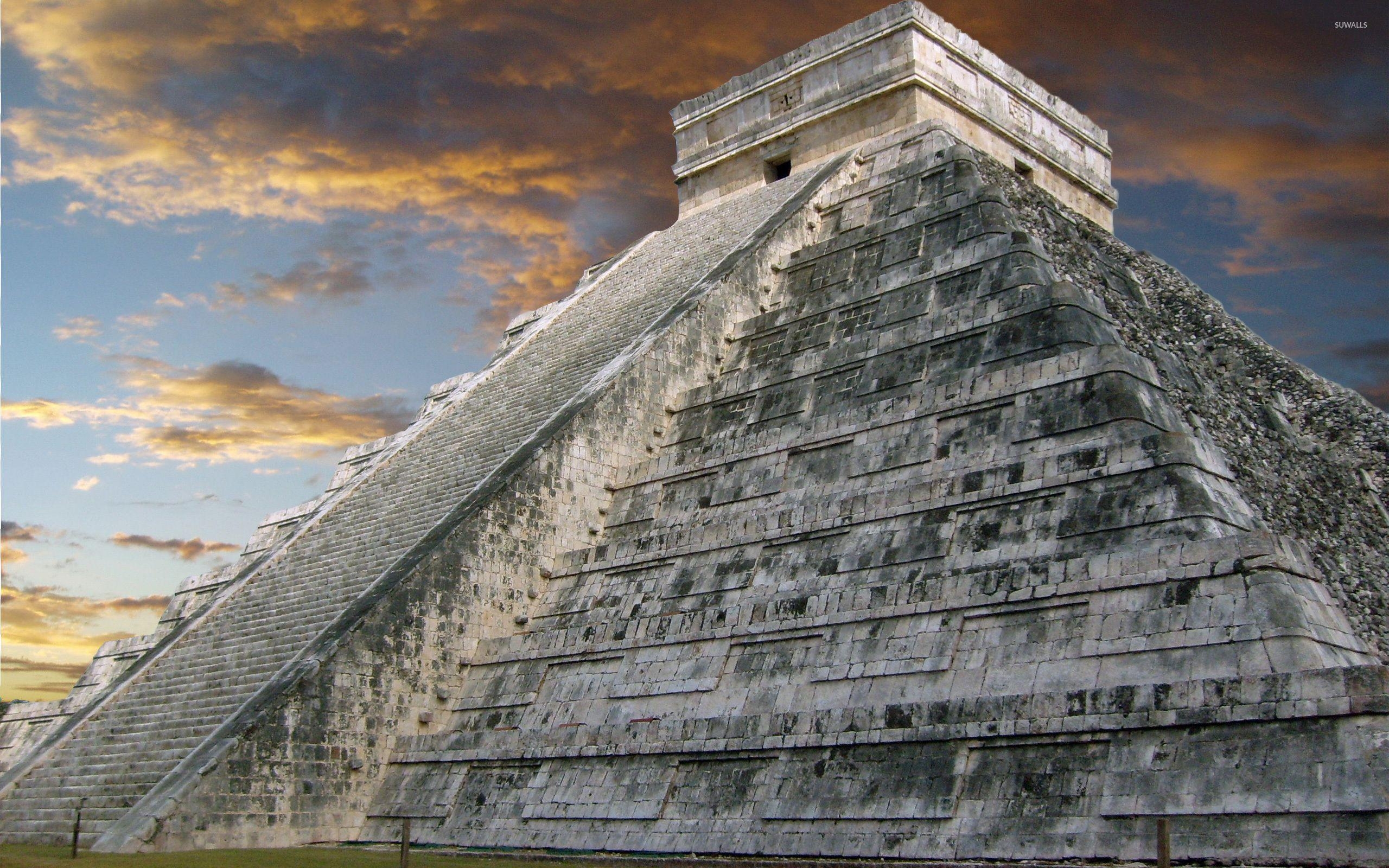 Chichen Itza, 3x, Maya, Mexiko, Architektur, 2560x1600 HD Desktop