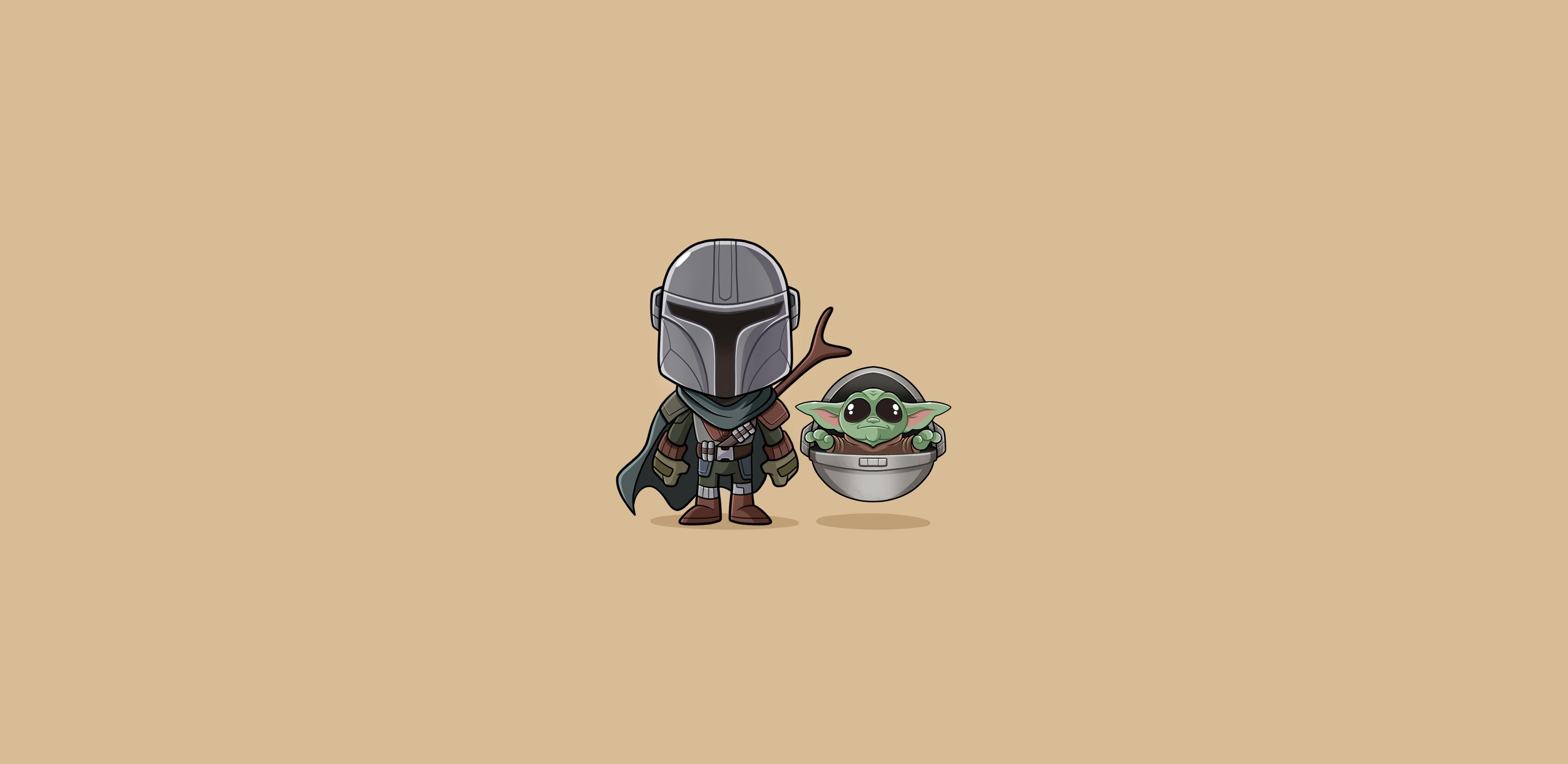 Baby Yoda, Mandalorian, HD, Serie, 5740x2800 4K Desktop