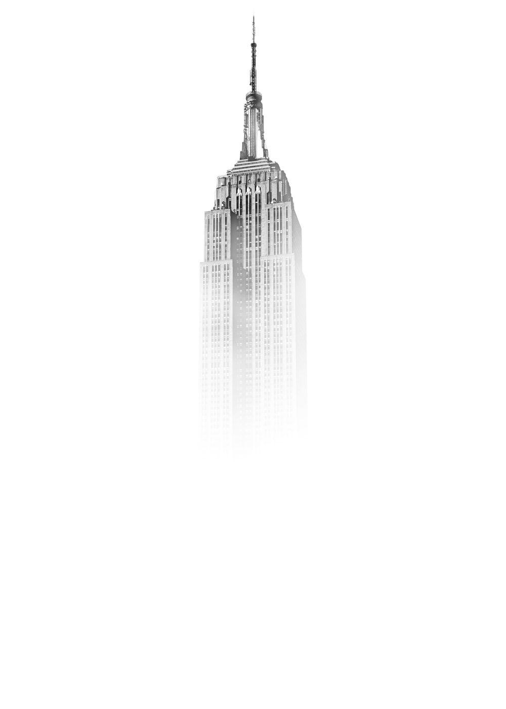 Empire State Building, Skizze, Foto, New York, Architektur, 1000x1400 HD Handy