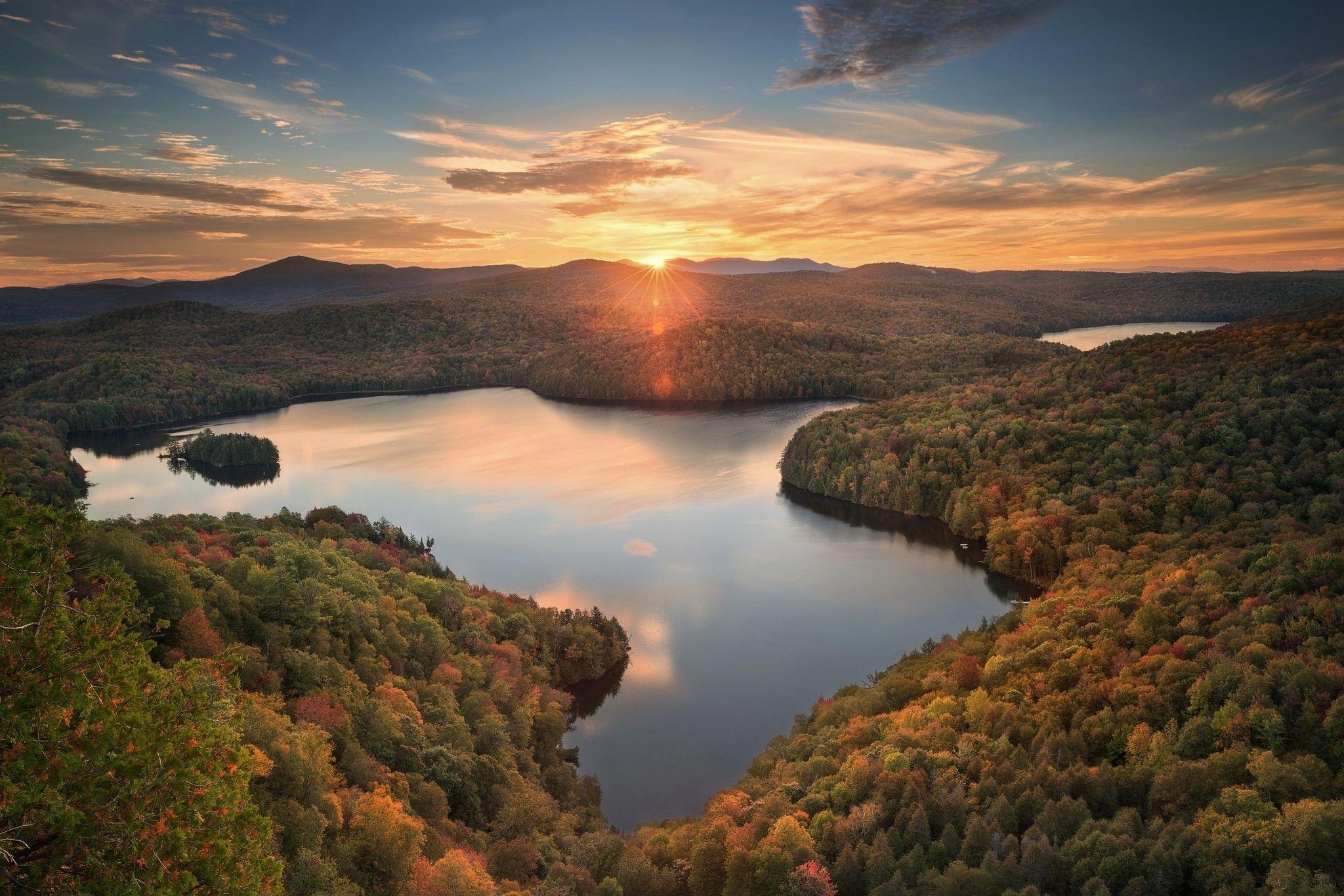 Landschaftsteich, Vermont, Natur, Hintergrund, PX, 2050x1370 HD Desktop