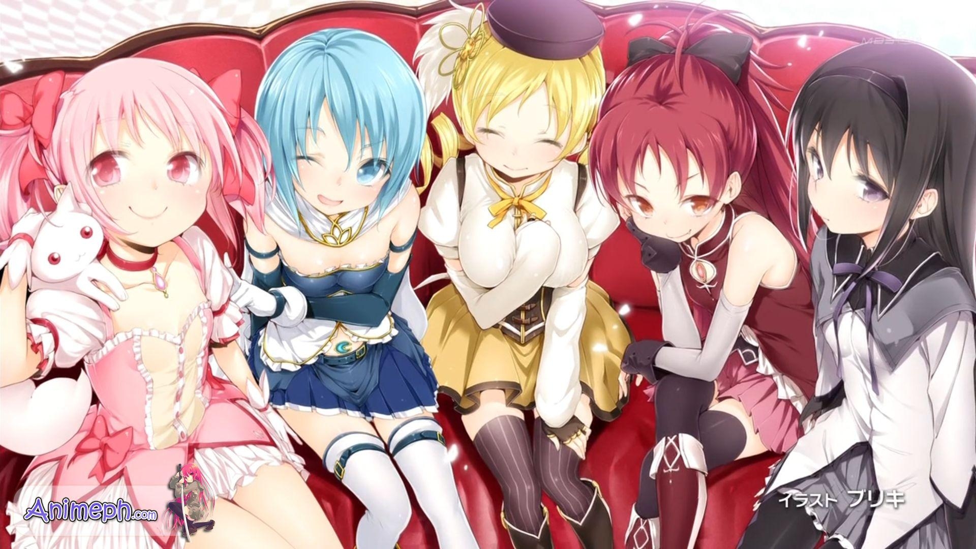 Magi Anime, Madoka Magica, Magische Mädchen, Japanische Serie, Manga Hintergrund, 1920x1080 Full HD Desktop