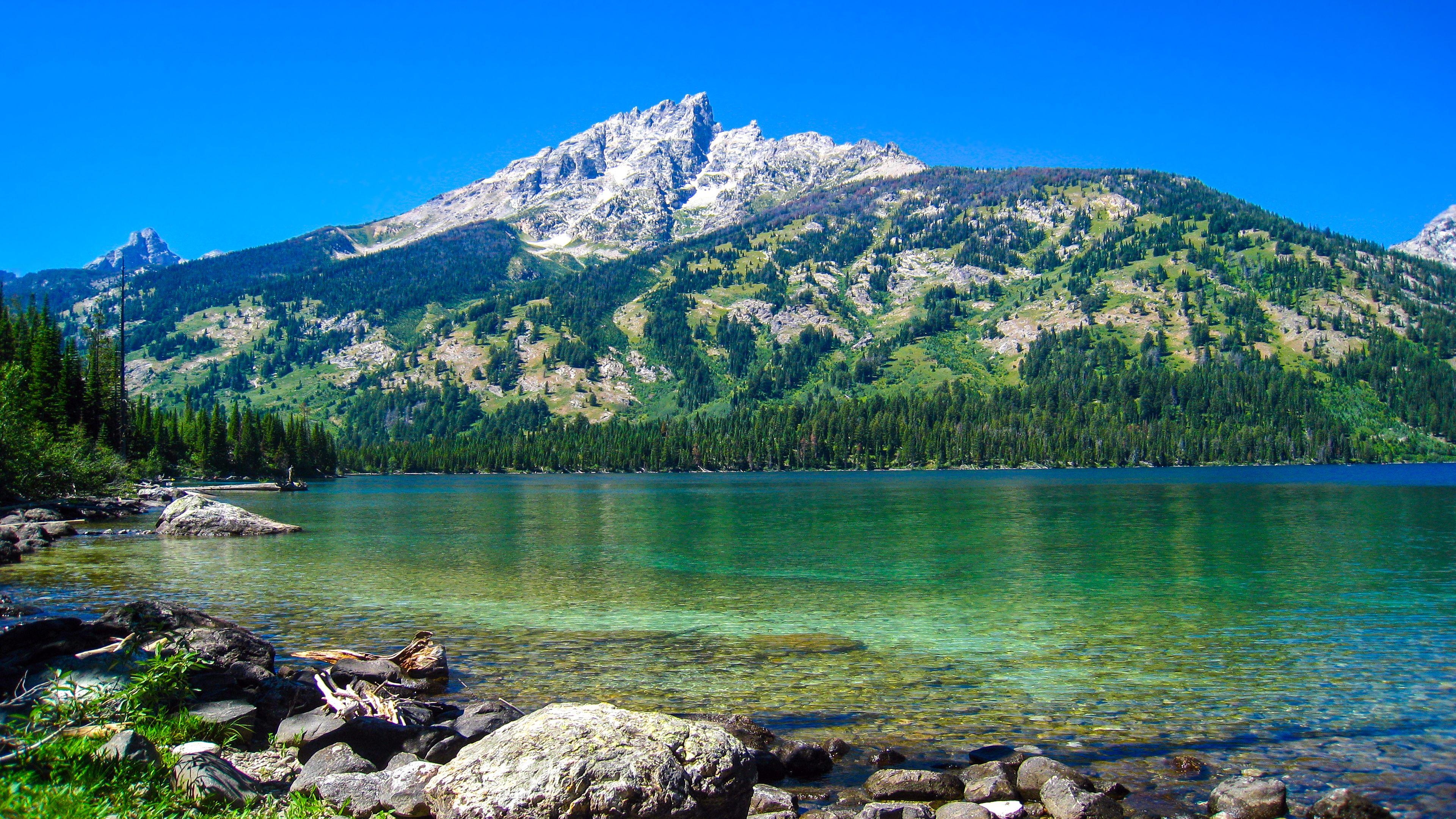 Jenny Lake, Grand Teton, 4K, Wyoming, Nationalpark, 3840x2160 4K Desktop