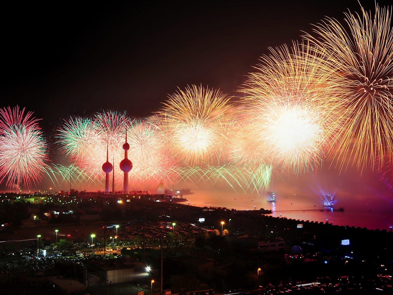 Kuwait, Befreiungstag, Nationalfeiertag, Feuerwerk, HD, 1600x1200 HD Desktop