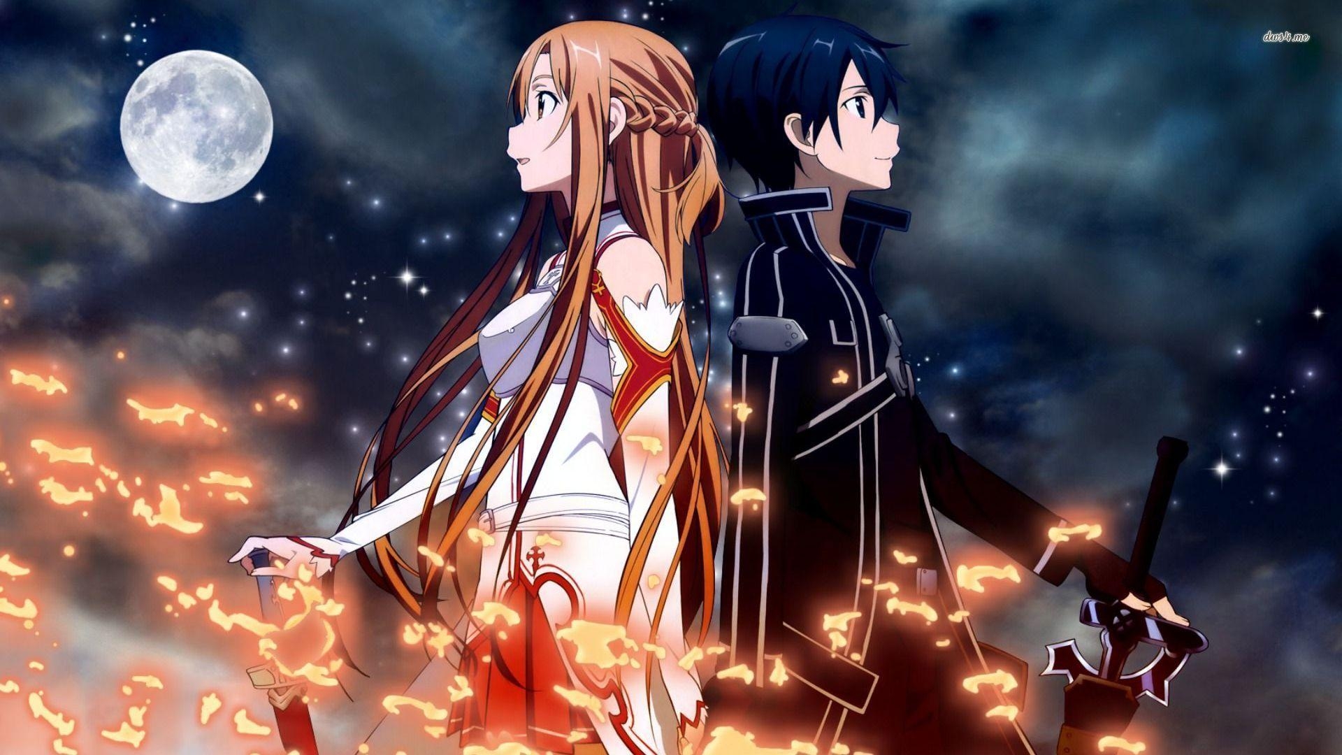 Asuna, Kirito, Bild, Anime, Kunst, 1920x1080 Full HD Desktop