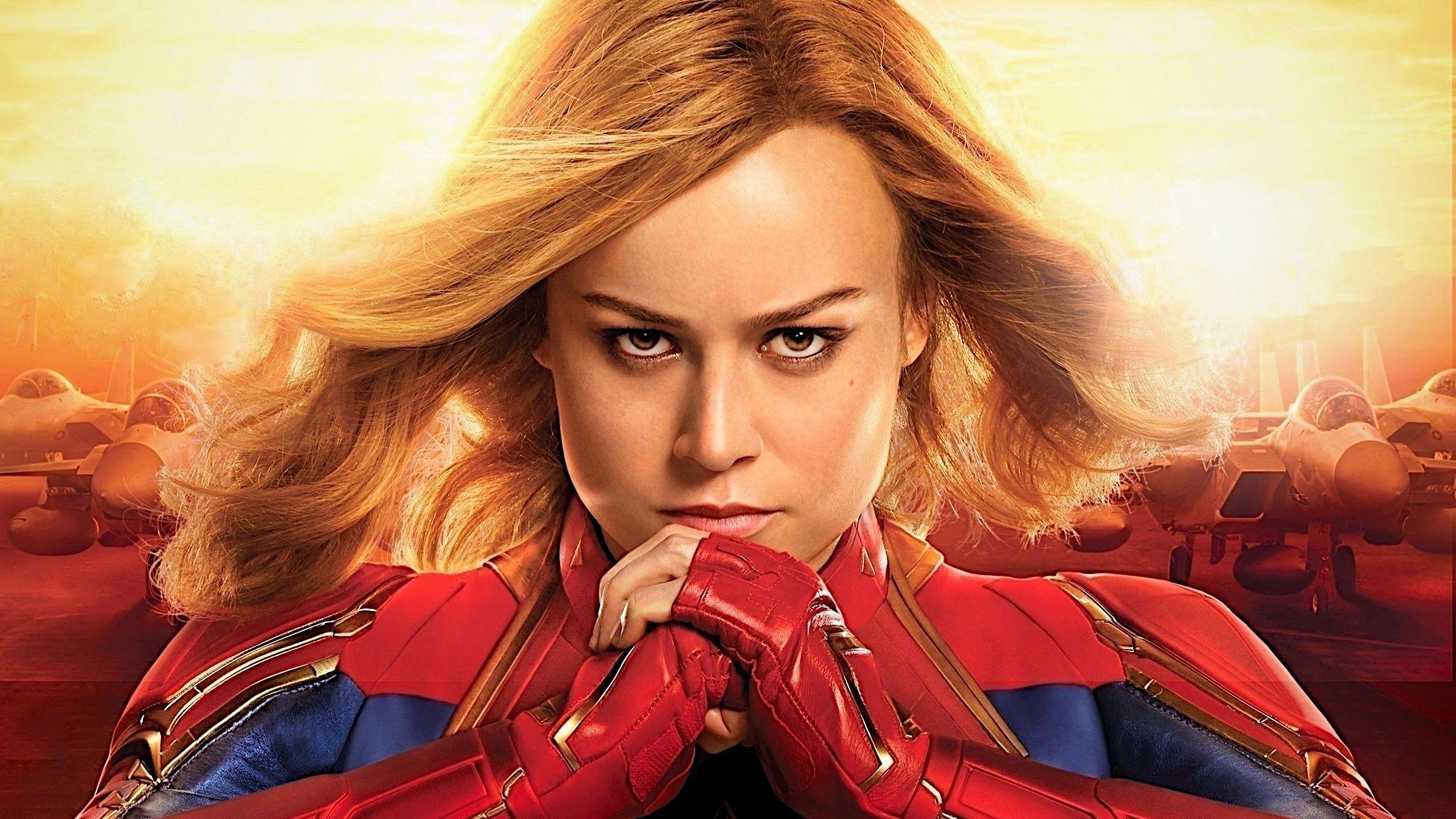 Brie Larson, Captain Marvel, HD, 4K, Film, 2400x1350 HD Desktop