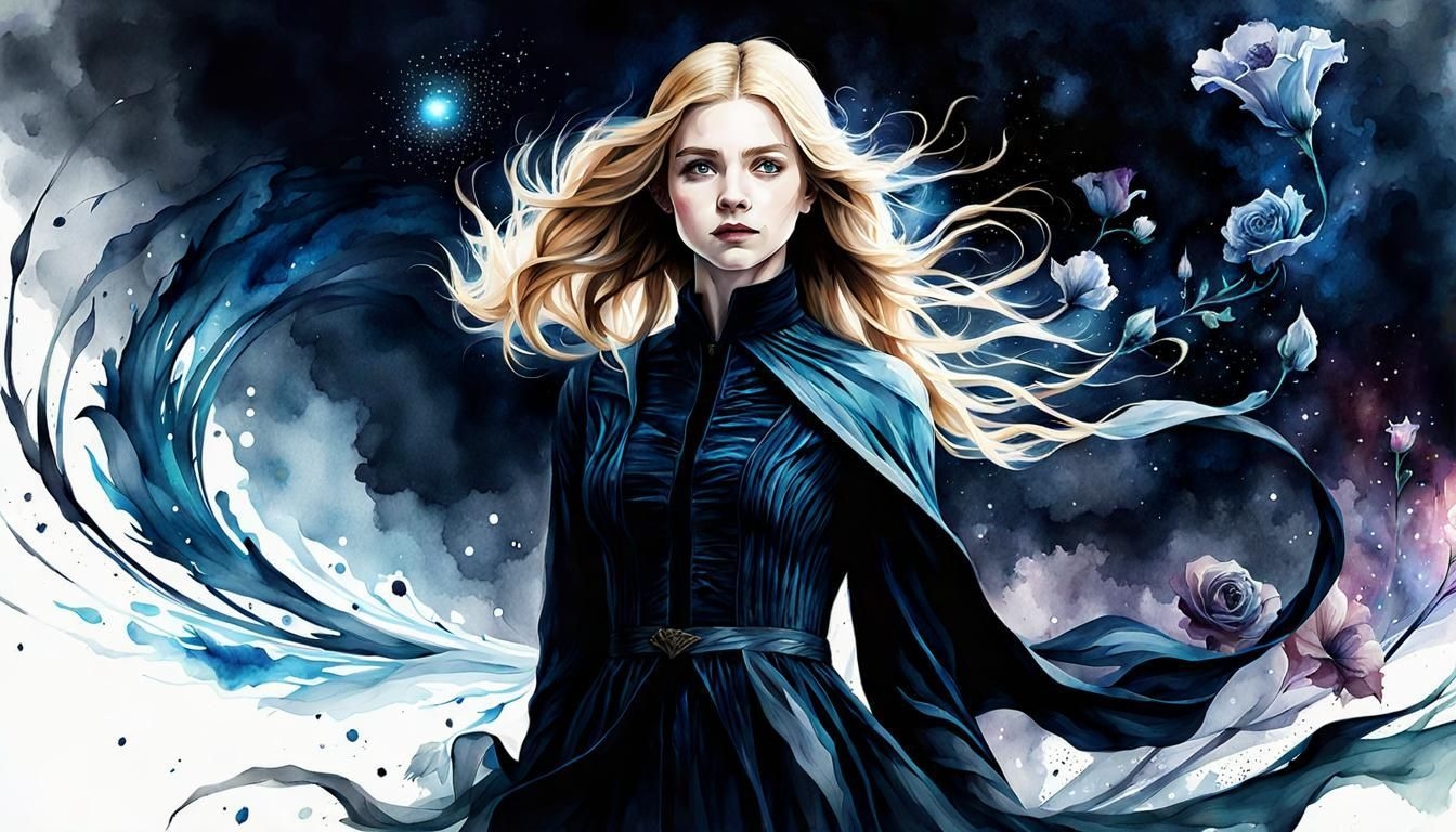 Fleur Delacour, Kunst, Fantasie, Harry Potter, Zauberwelt, 1350x770 HD Desktop