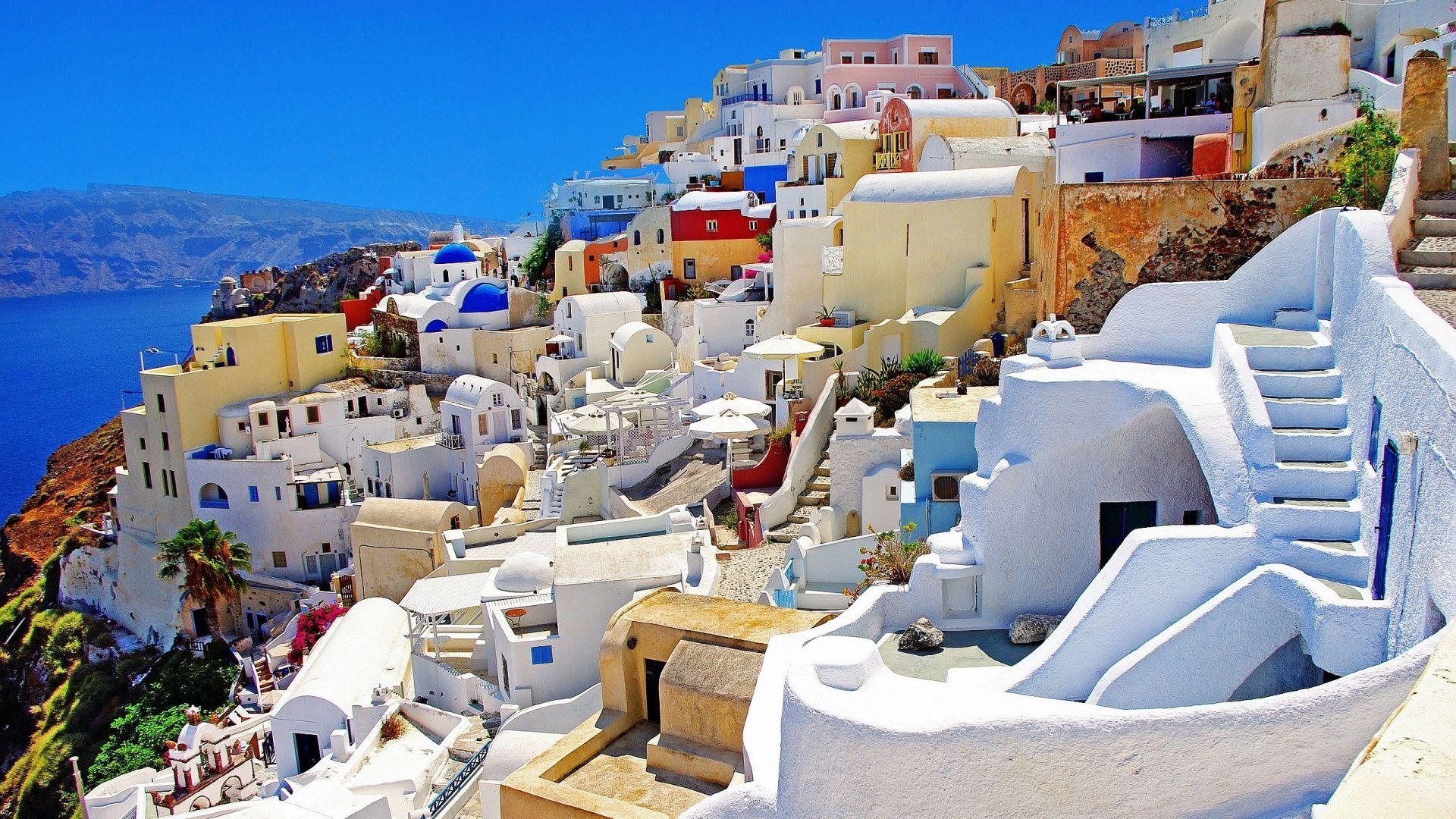 Oia, Santorini, Griechenland, Landschaft, Reise, 1920x1080 Full HD Desktop