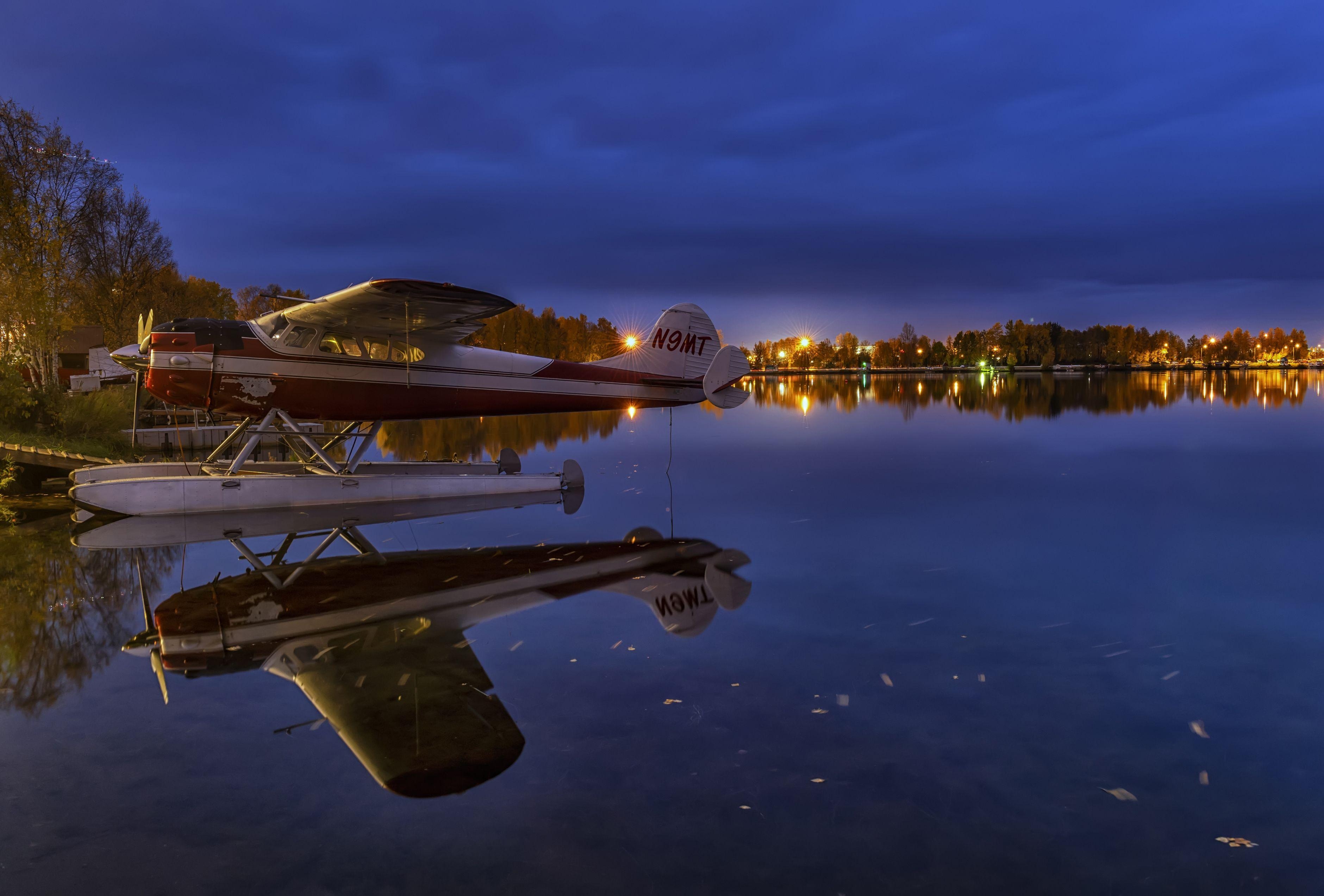 Bild, Alaska, Wasserflugzeug, Natur, Lake Spenard, 3760x2550 4K Desktop