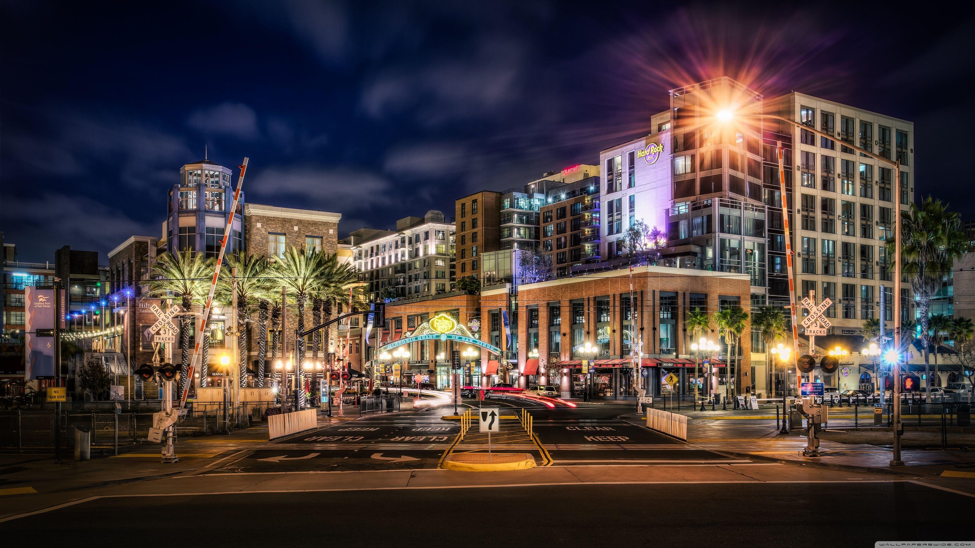 Gaslamp Quarter, San Diego, Nachbarschaft, HD, Kalifornien, 3840x2160 4K Desktop