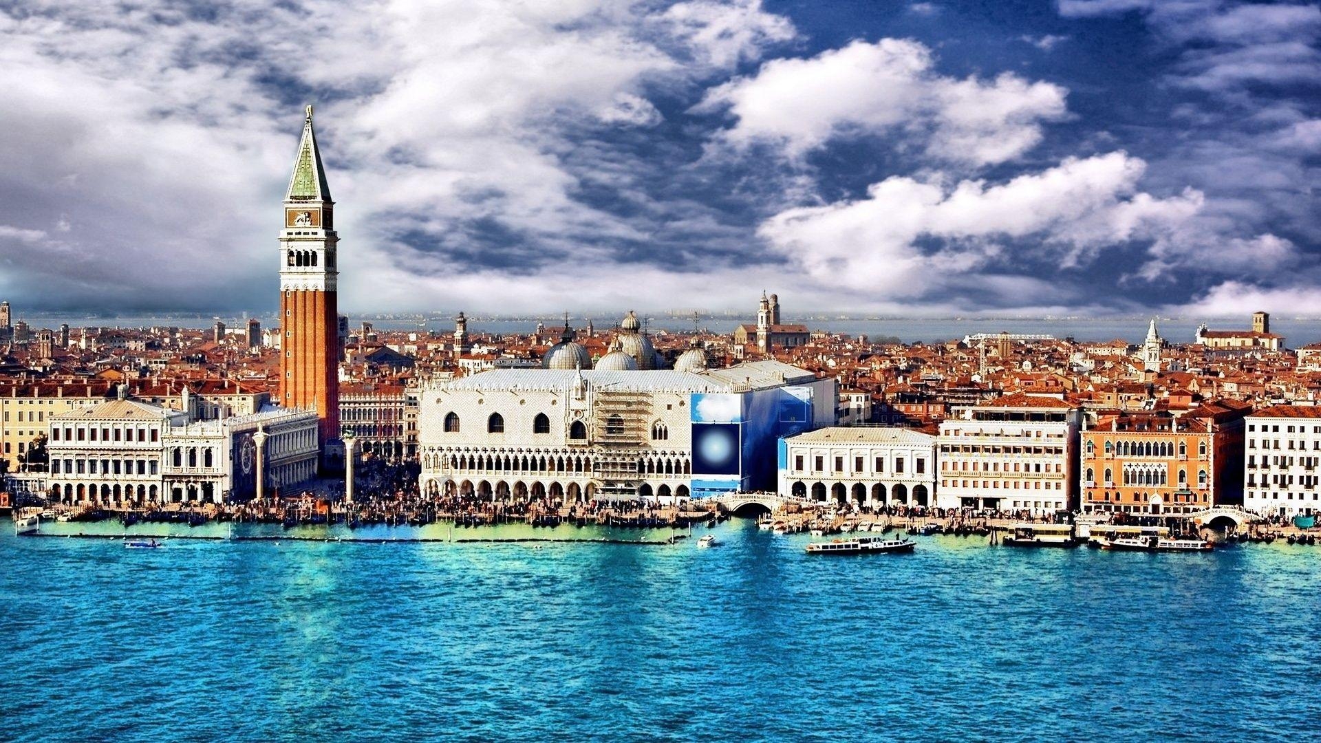 Venedig, Gebäude, Fluss, Kulisse, Italien, 1920x1080 Full HD Desktop