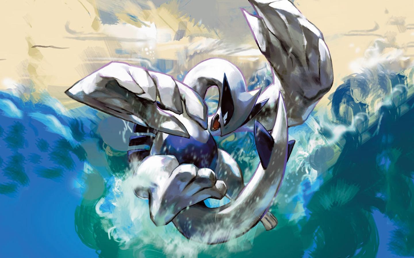 Pokémon, Lugia, Fantasie, Anime Kunstwerk, Hintergrund, 1440x900 HD Desktop