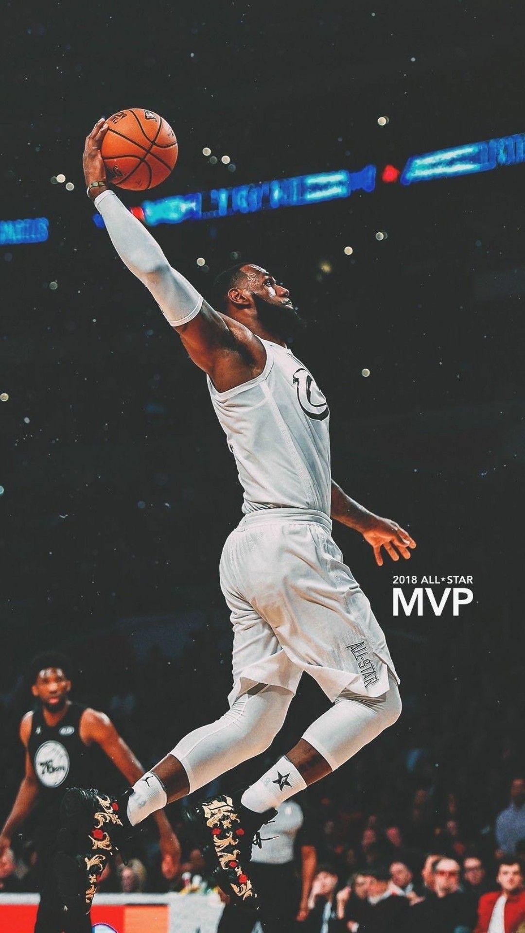 LeBron James, All-Star, MVP, Basketball, Hintergrund, 1080x1920 Full HD Handy