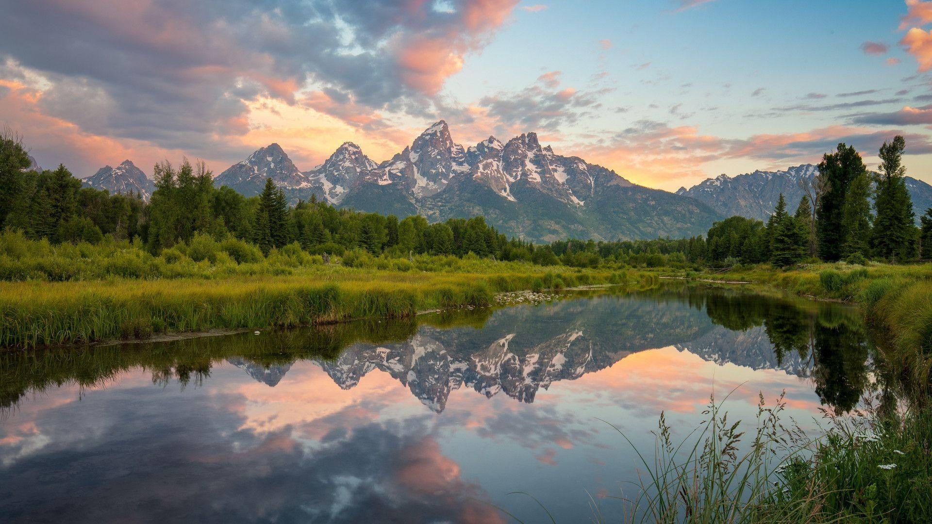 Download, Grand Teton, Nationalpark, Hintergrund, USA, 1920x1080 Full HD Desktop