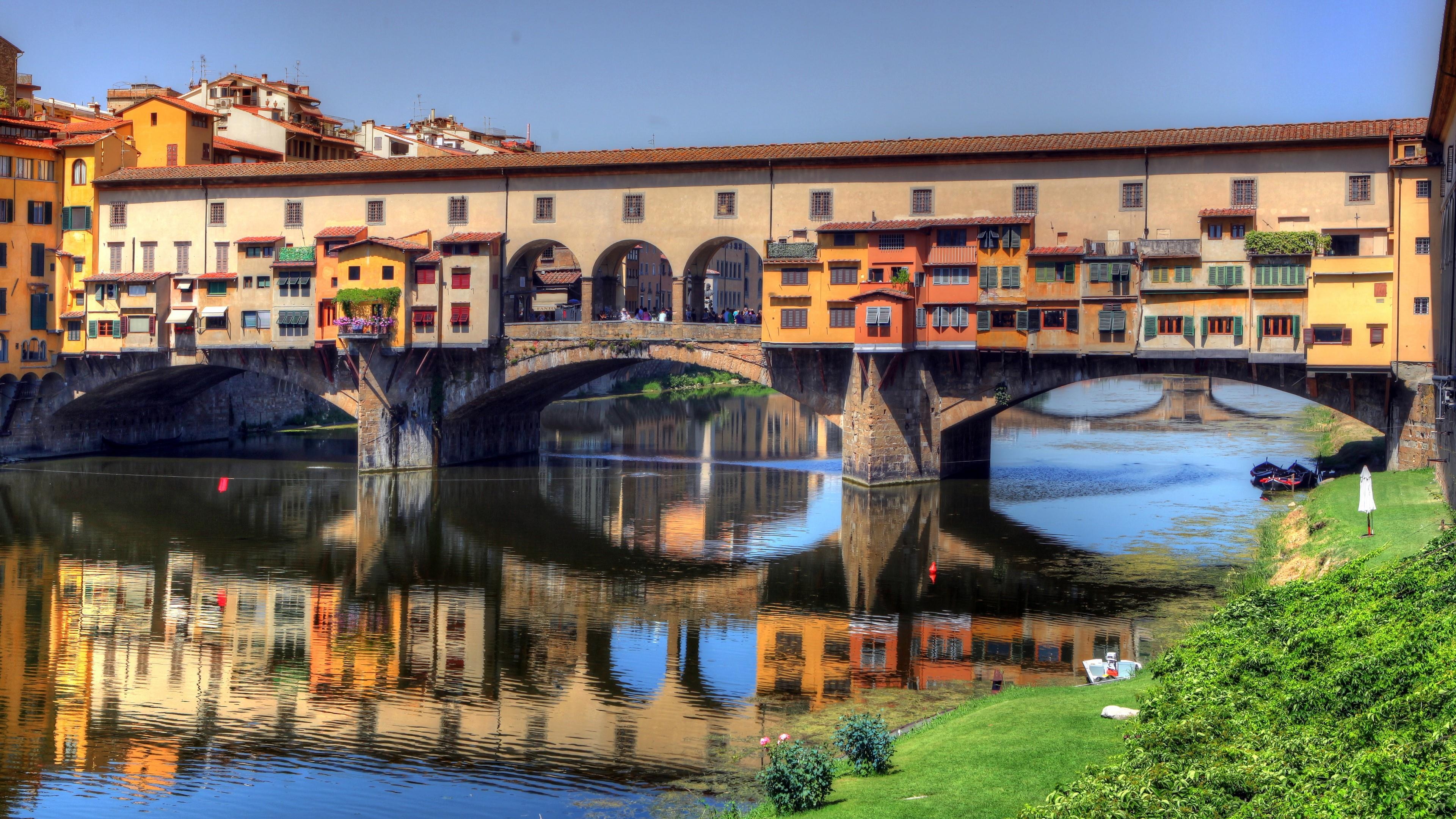 Ponte Vecchio, Florenz, Fotografie, Italien, 8K, 3840x2160 4K Desktop