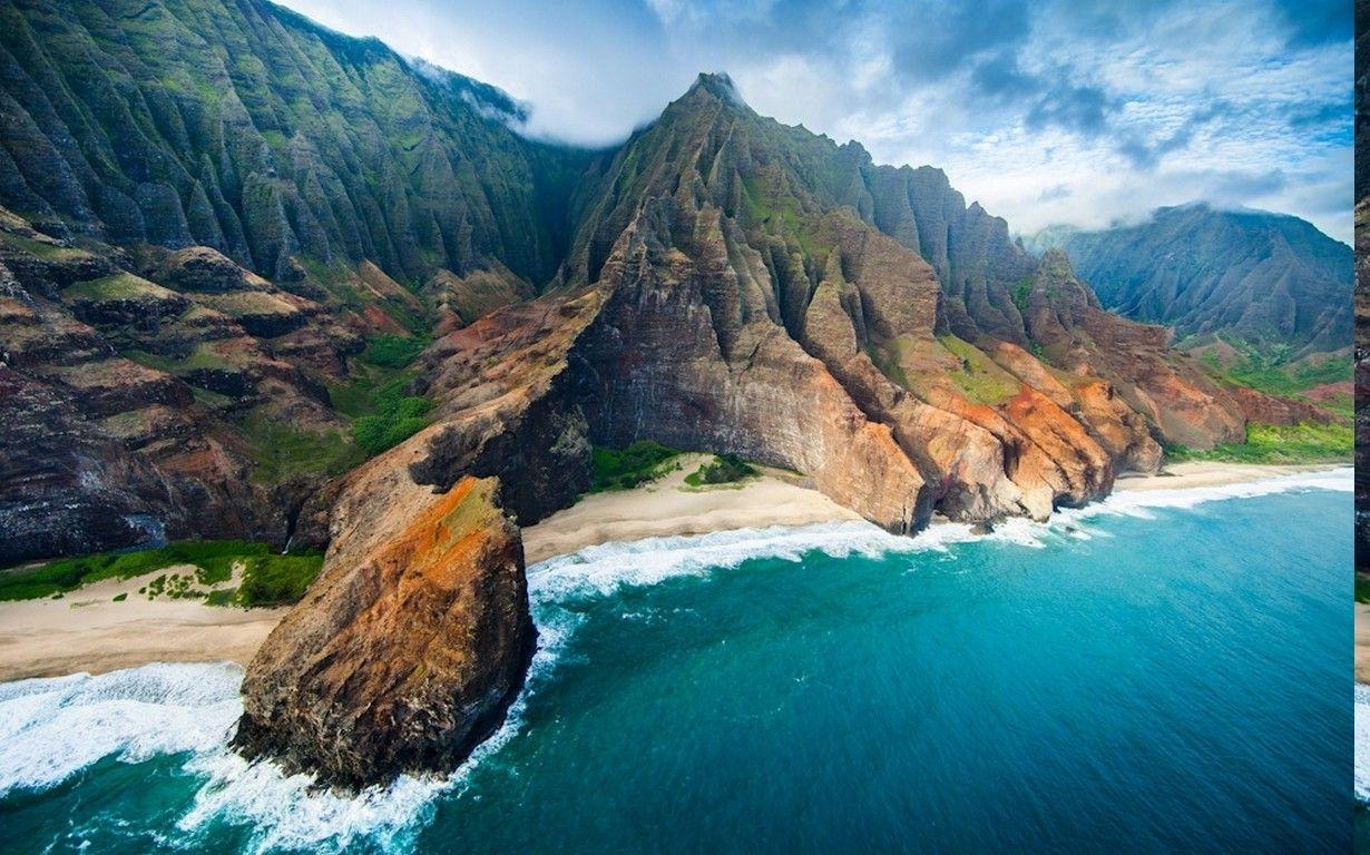 Kauai, Natur, Küste, Strand, Aussicht, 1230x770 HD Desktop