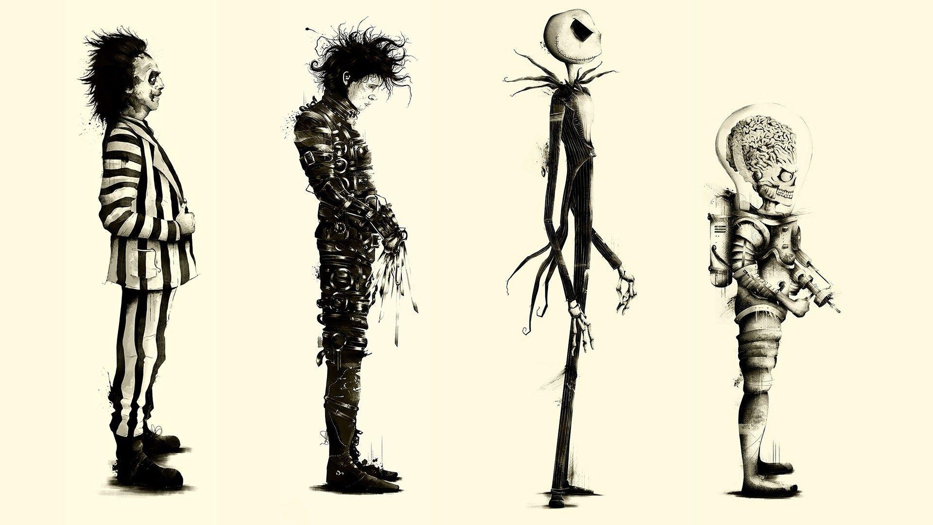 Beetlejuice, Fanart, Tim Burton, Edward, Filme, 1920x1080 Full HD Desktop