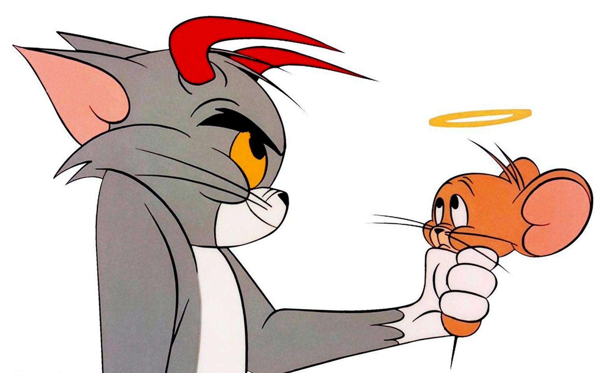 Tom und Jerry, Cartoons, 4K, gut, böse, 1920x1200 HD Desktop