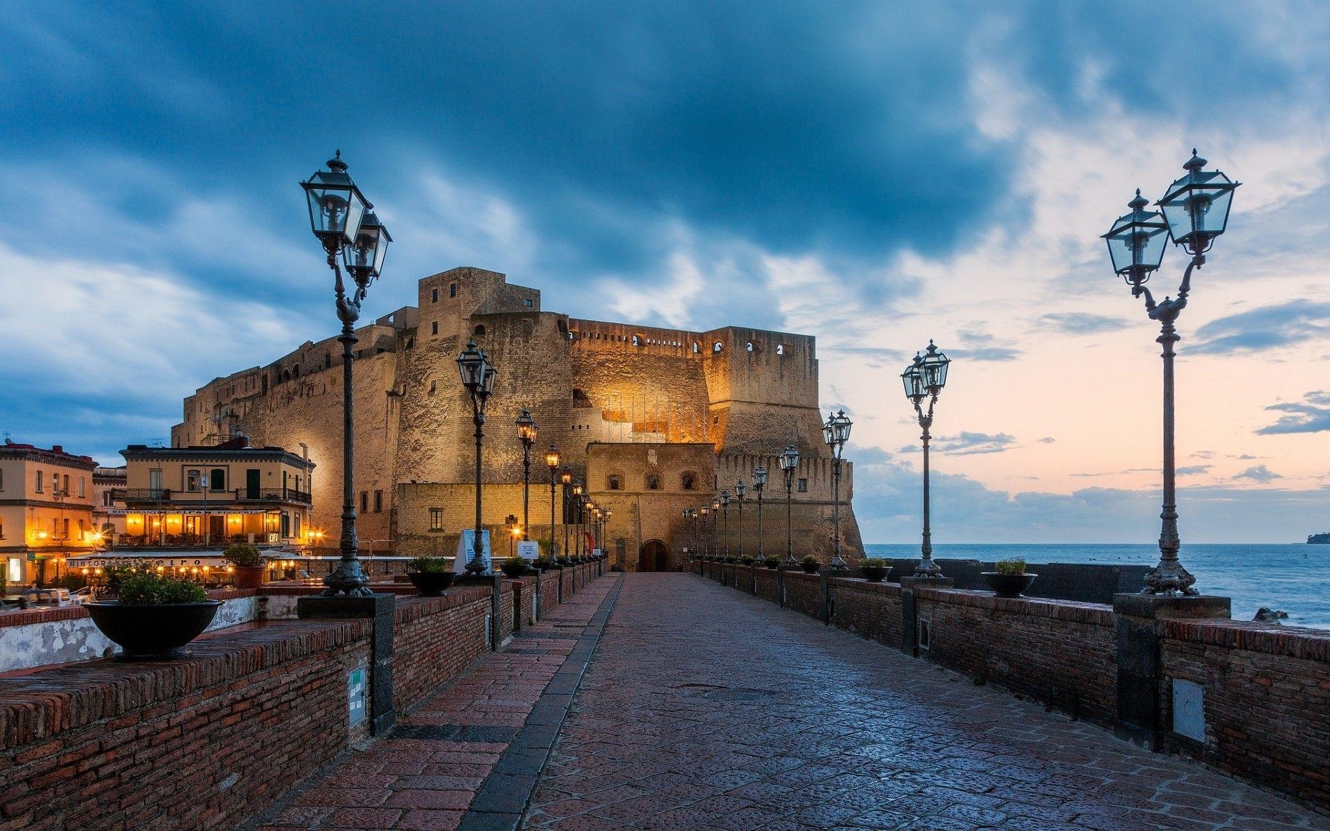 Castel dell'Ovo, Neapel, Download, Hintergrund, Italien, 1920x1200 HD Desktop