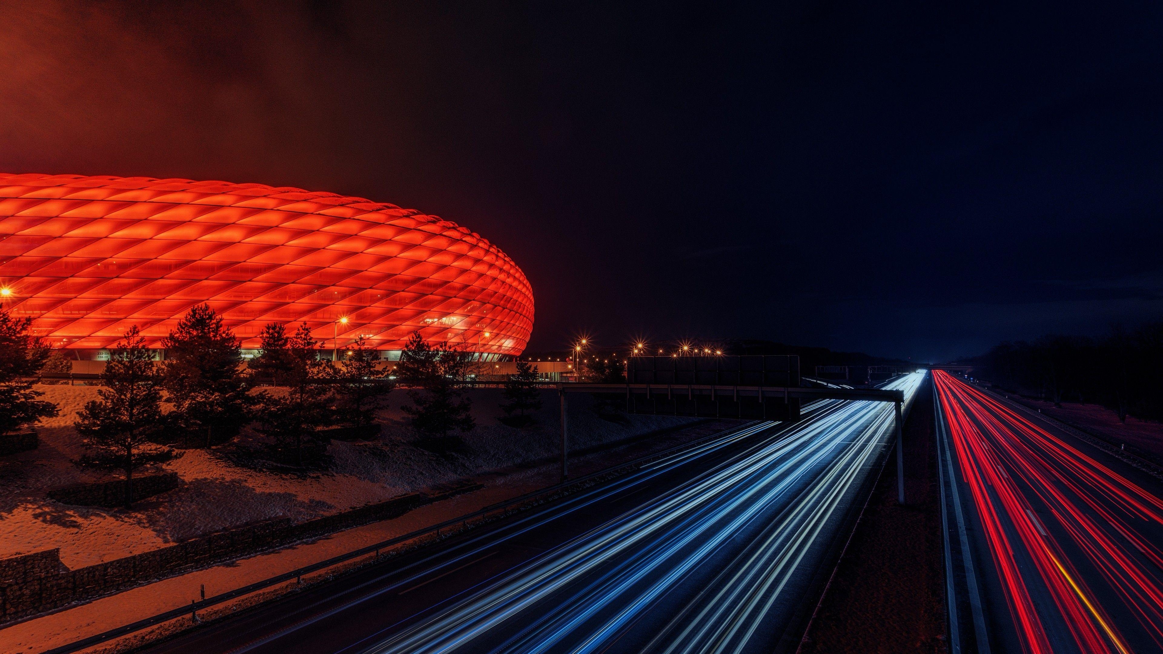 München, Licht, Nacht, Architektur, 6K, 3840x2160 4K Desktop