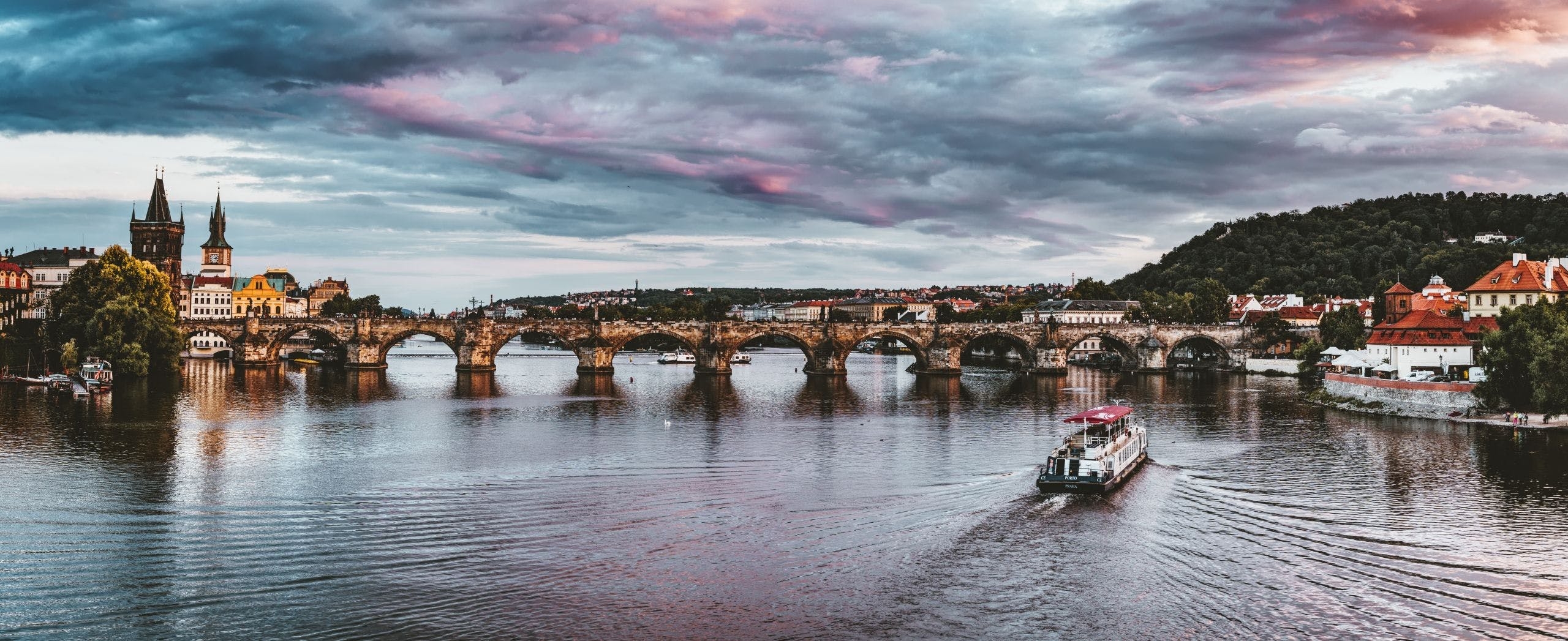 Karlsbrücke, Prag, HD, Reise, Sehenswürdigkeit, 2560x1050 Dual Screen Desktop