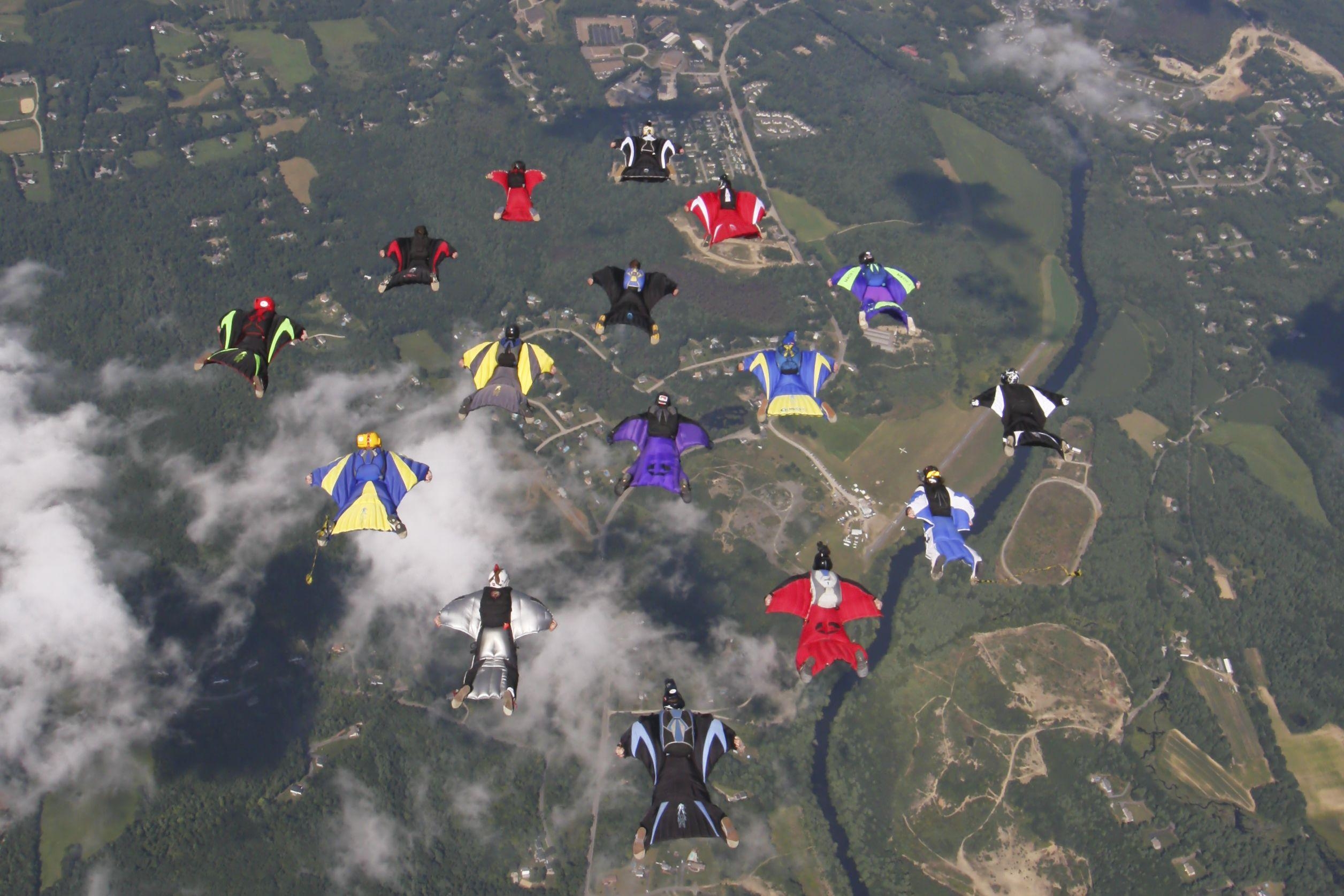 Wingsuit, Training, 200 Sprünge, Vorbereitung, Extremsport, 2520x1680 HD Desktop