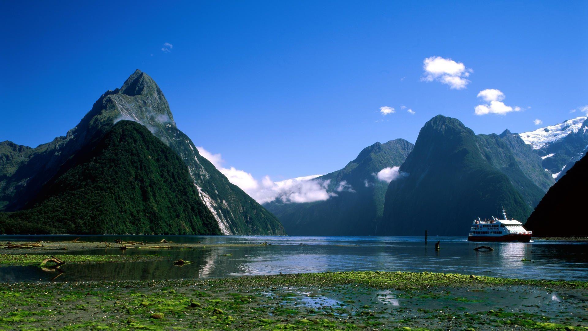 Milford Sound, Naturwunder, Reisetraum, Berge, Ozean, 1920x1080 Full HD Desktop