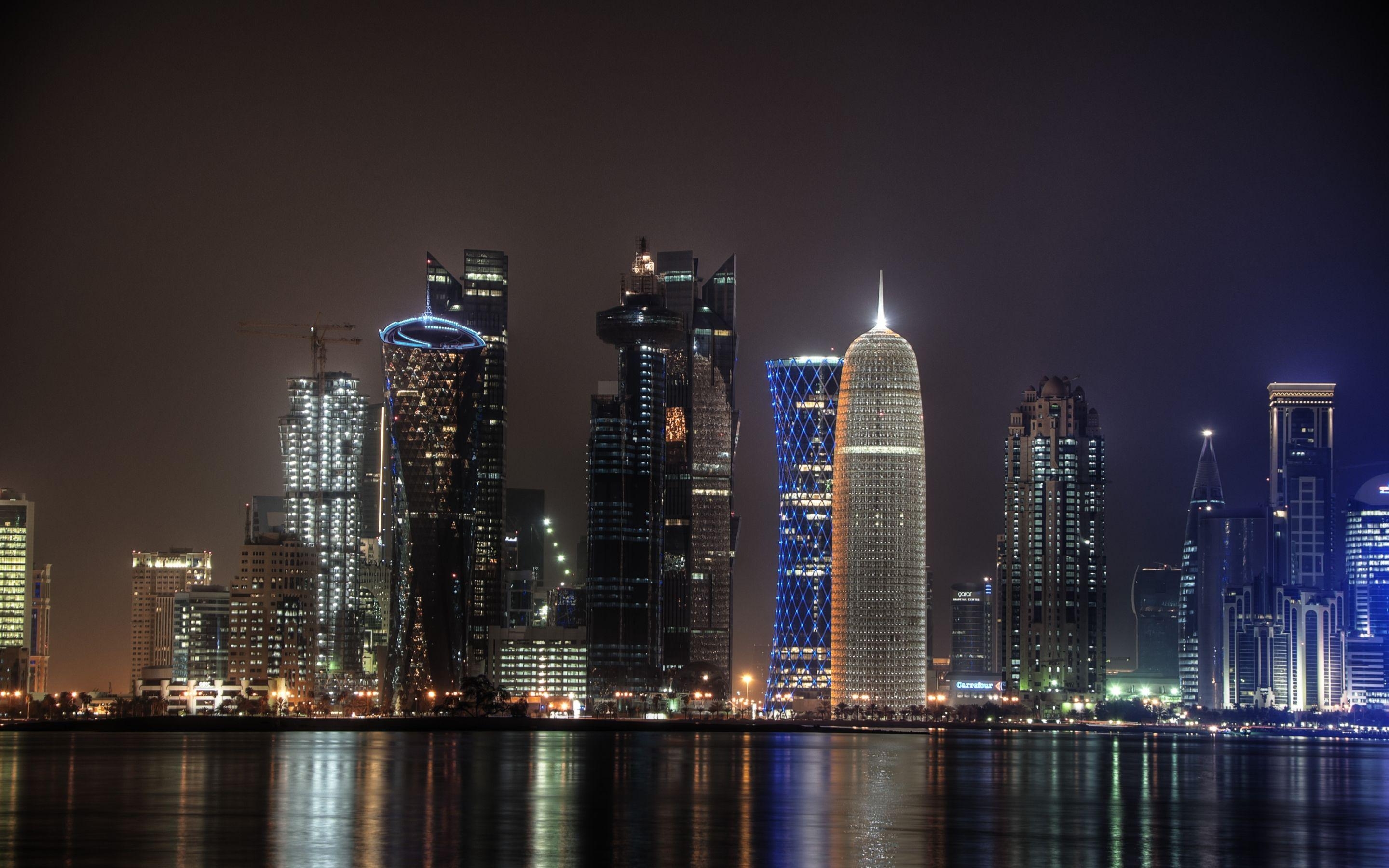 Doha, Katar, Nacht, MAC, Download, 2880x1800 HD Desktop