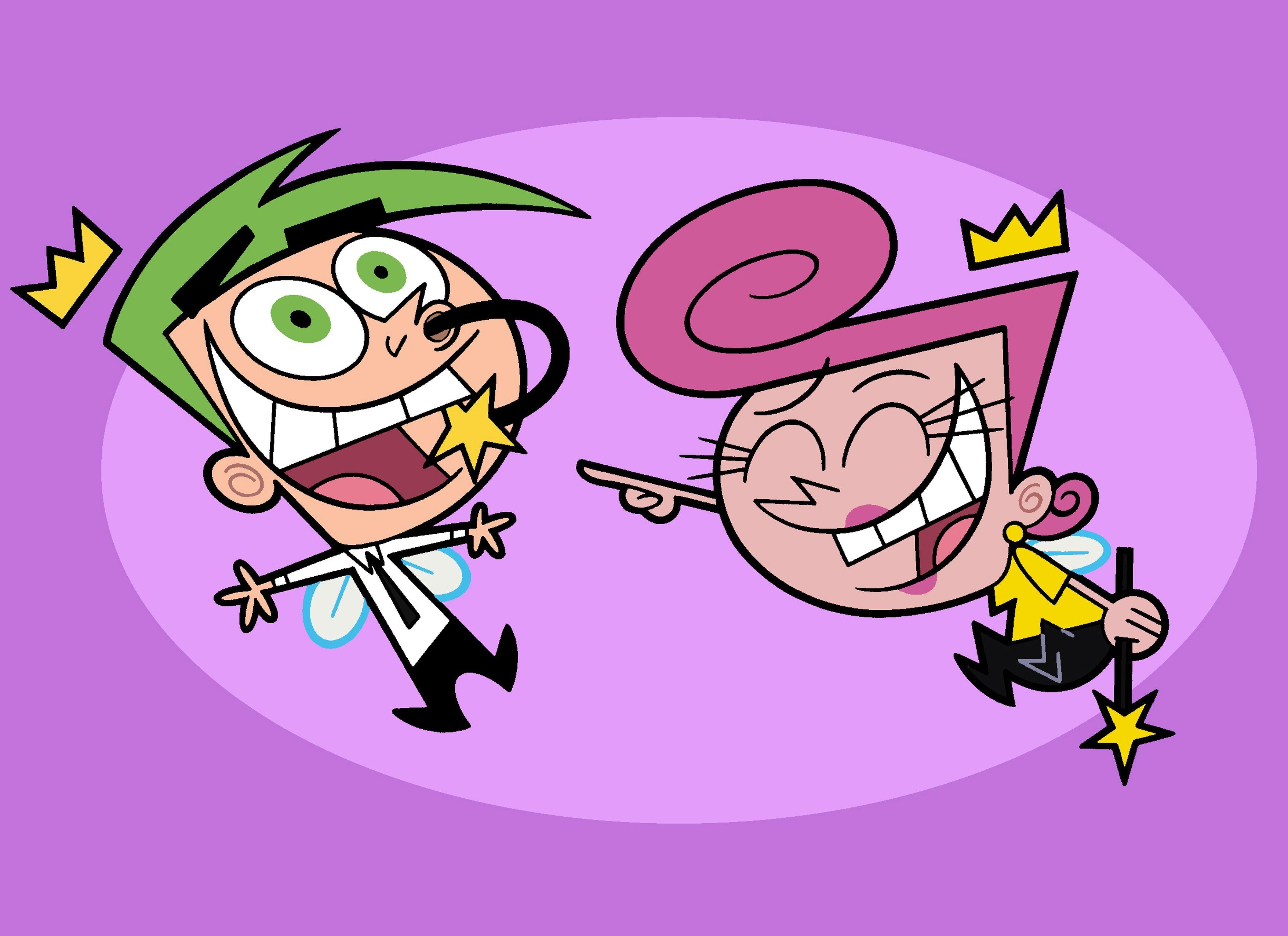 Cosmo, Wanda, Logo, Cartoon, Nickelodeon, 3510x2550 4K Desktop