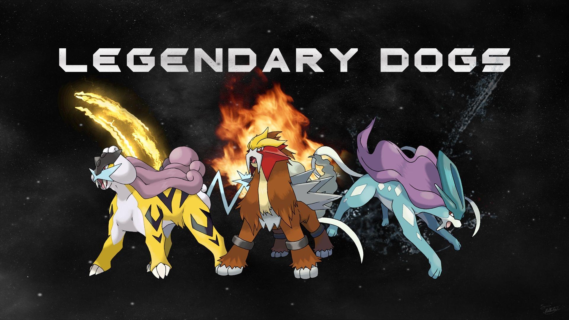 Legendäre Hunde, Pokémon, Art, Gaming, Kreativität, 1920x1080 Full HD Desktop