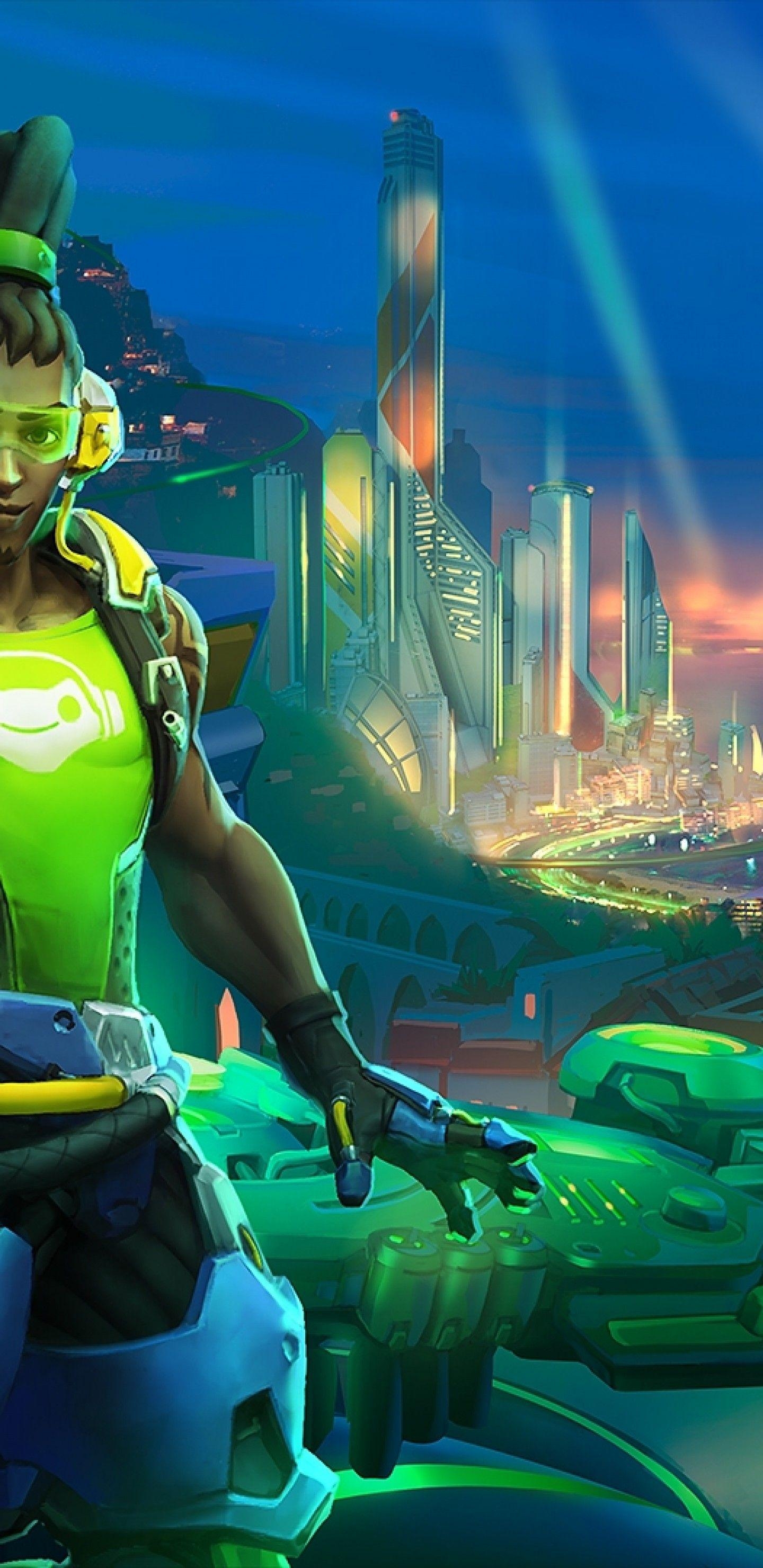 Overwatch Lucio, Nachtlandschaft, Kunstwerk, Spielen, Hintergrund, 1440x2960 HD Handy