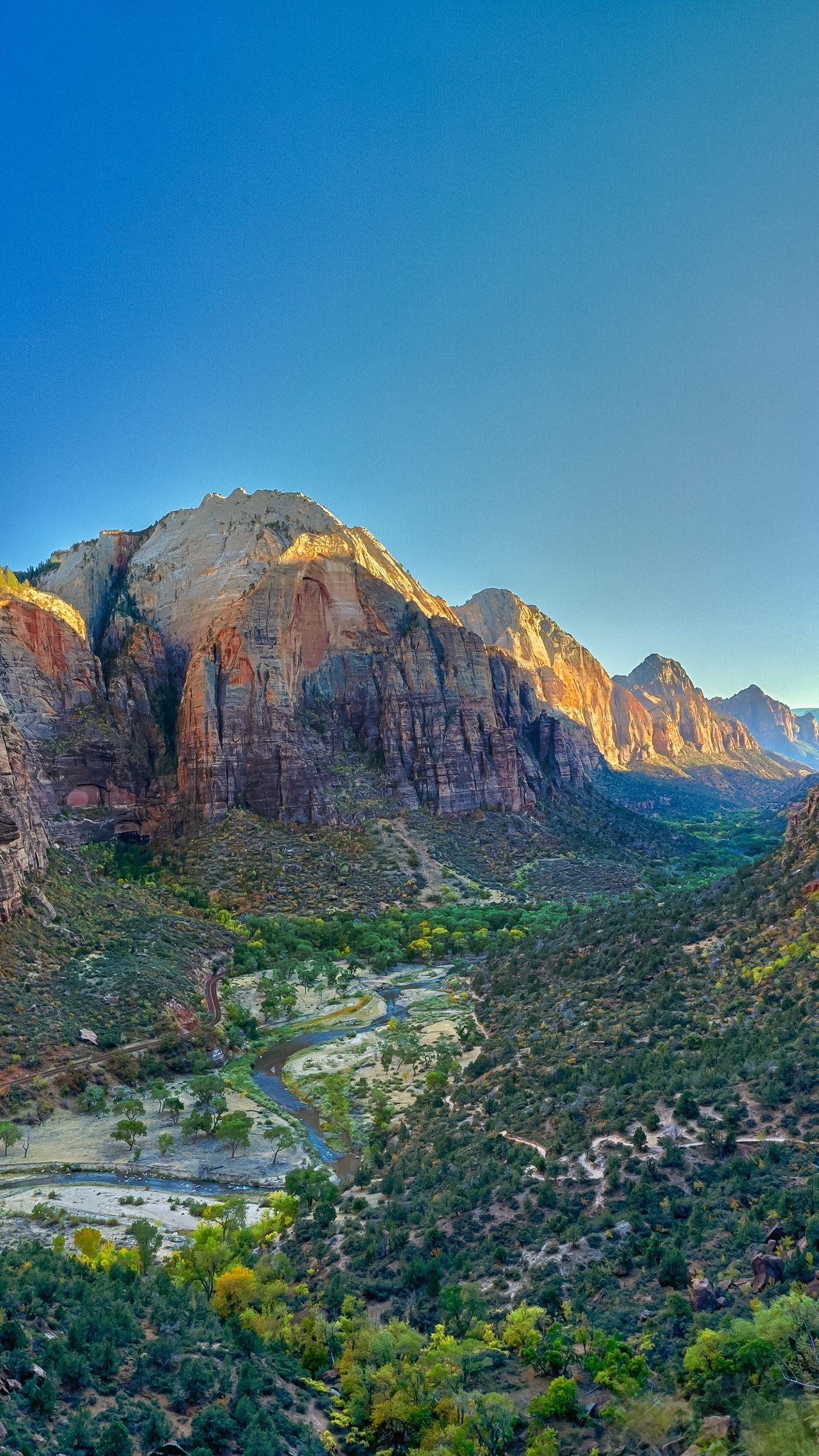 Virgin River, Tal, Canyon, Zion Nationalpark, iPhone, 1350x2400 HD Handy