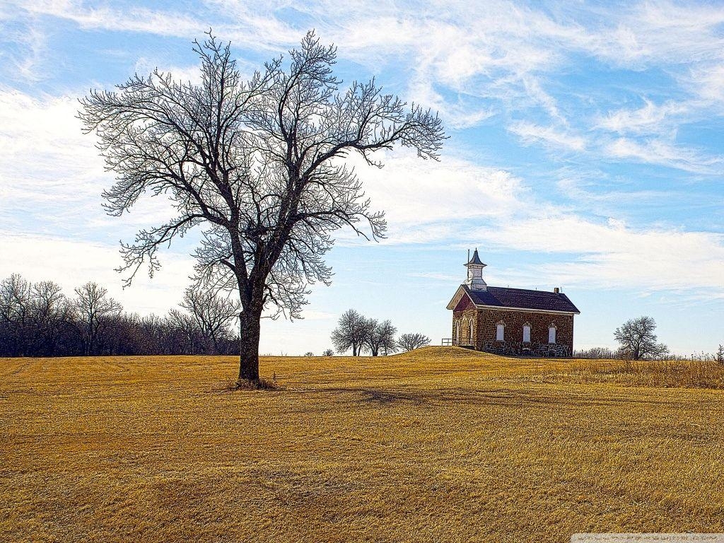 Arvonia Schule, verlassen, Kansas, Desktop, 4K, 1030x770 HD Desktop